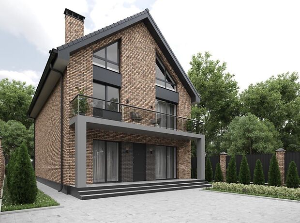 двоповерховий будинок з терасою, 260 кв. м, кирпич. Продаж в Жулянах (Київська обл.) фото 1 двоповерховий будинок з терасою, 260 кв. м, кирпич. Продаж в Жулянах (Київська обл.) фото 1