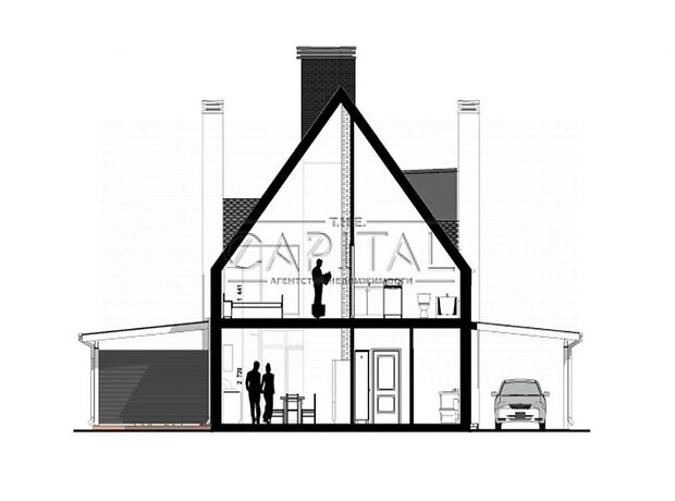 двухэтажный дом с камином, 155 кв. м, кирпич. Продажа в Белогородке (Киевская обл.) фото 1 двухэтажный дом с камином, 155 кв. м, кирпич. Продажа в Белогородке (Киевская обл.) фото 1