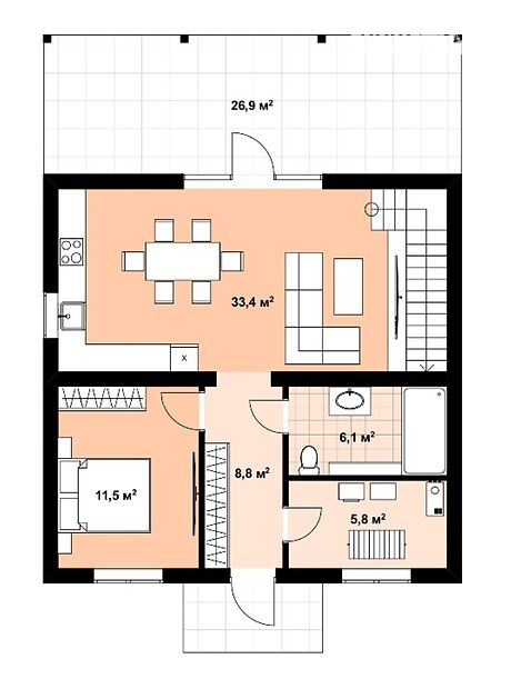 двоповерховий будинок з опаленням, 130 кв. м, газобетон. Продаж в Дмитрівці (Київська обл.) фото 1 двоповерховий будинок з опаленням, 130 кв. м, газобетон. Продаж в Дмитрівці (Київська обл.) фото 1