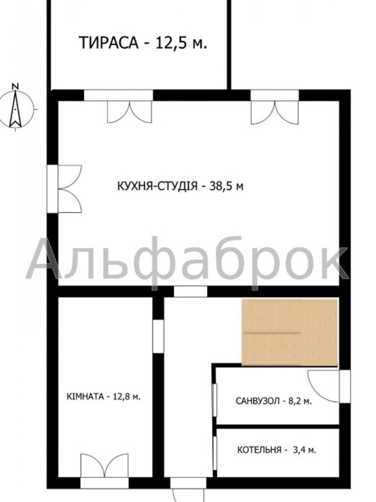 двухэтажный дом, 110 кв. м, кирпич. Продажа в Гатном фото 1