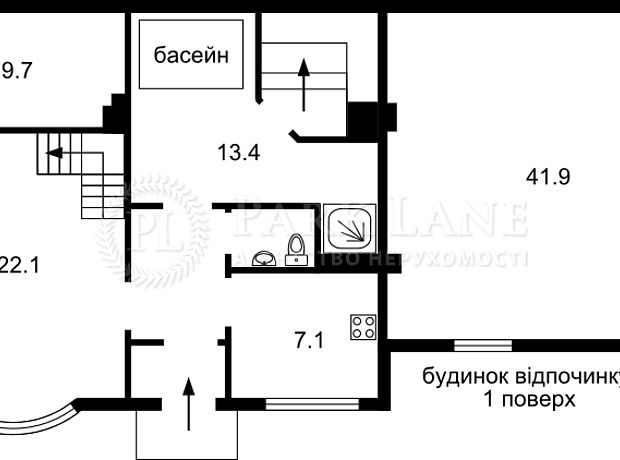 трехэтажный дом с камином, 450 кв. м, кирпич. Продажа в Лесниках (Киевская обл.) фото 1
