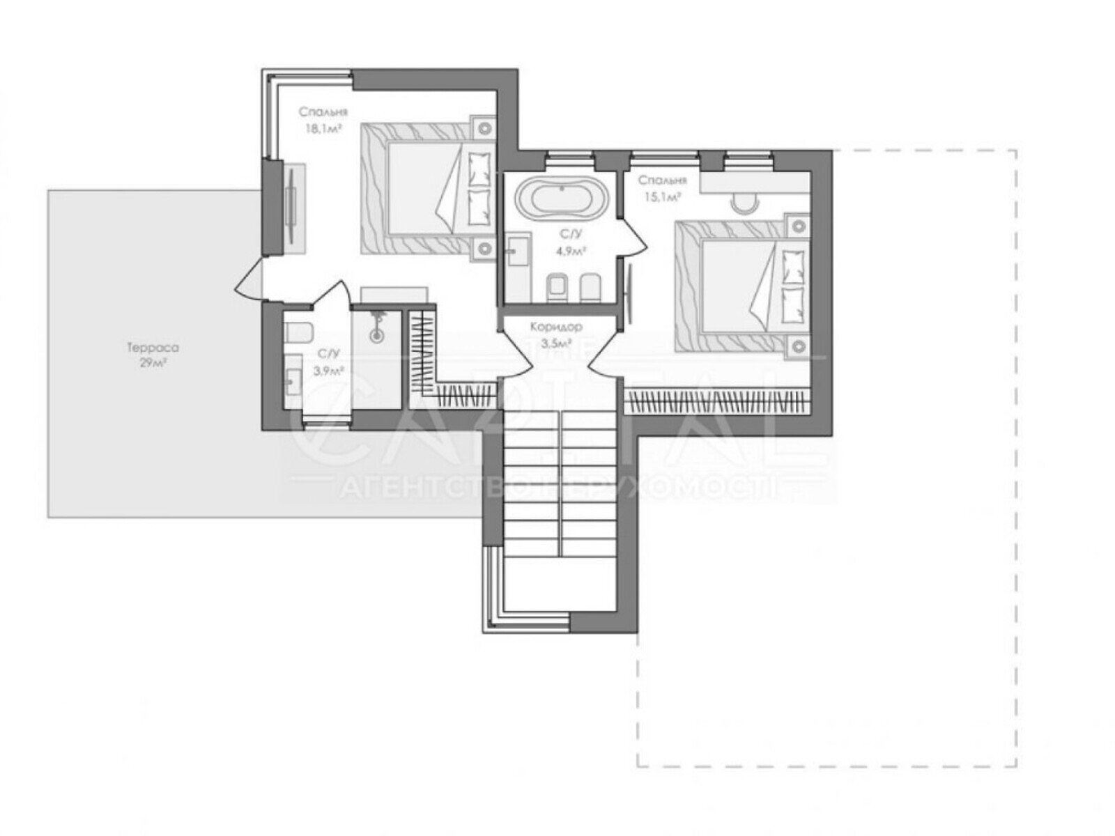 двоповерховий будинок, 165 кв. м, цегла. Продаж у Лісниках фото 1