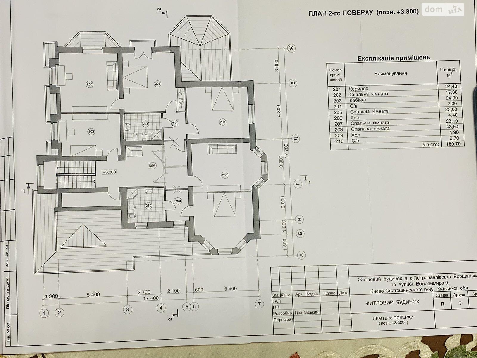 двоповерховий будинок, 578 кв. м, цегла. Продаж у Петропавлівській Борщагівці фото 1