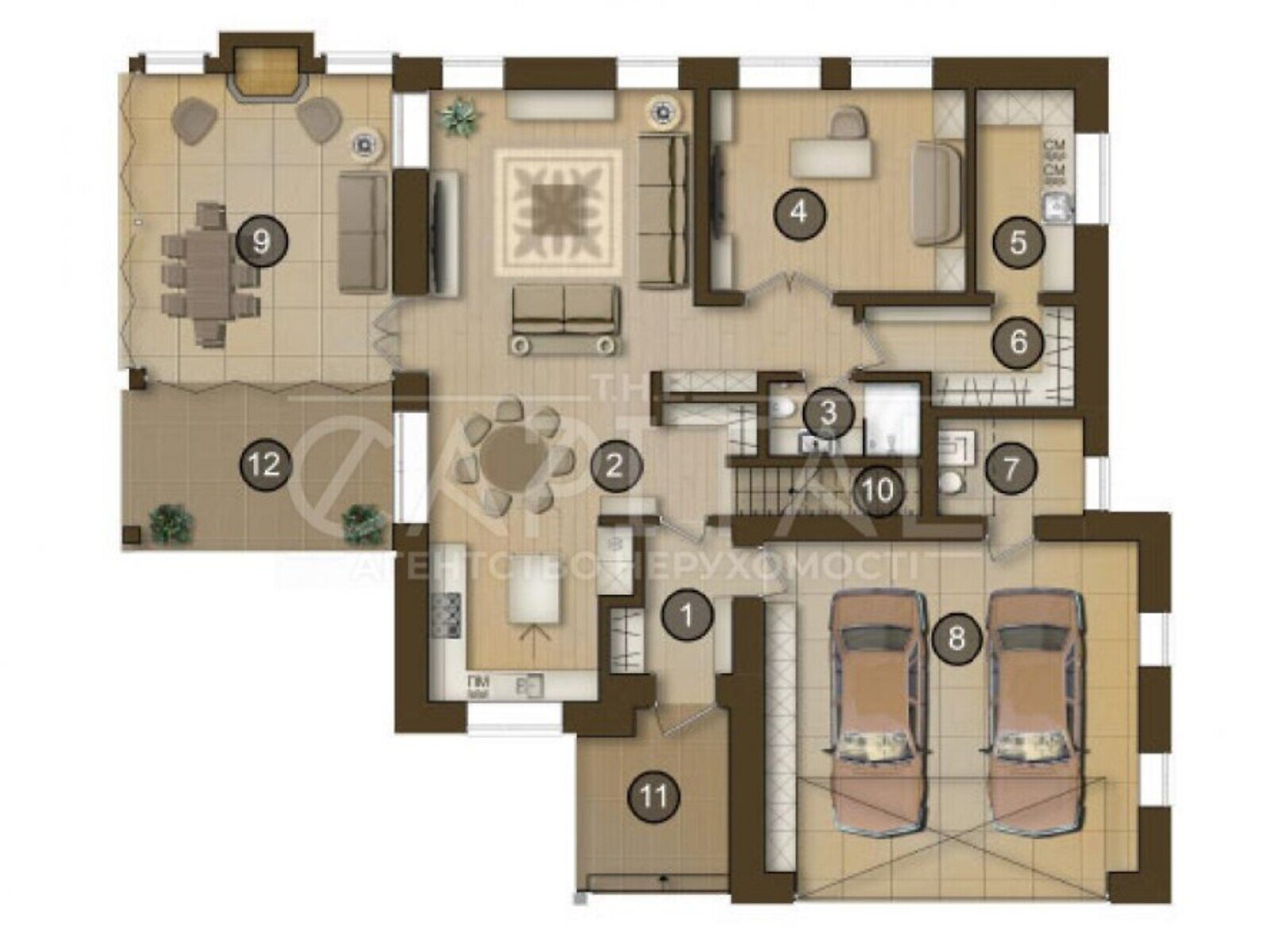 двухэтажный дом веранда, 319 кв. м, кирпич. Продажа в Вите-Почтовой фото 1