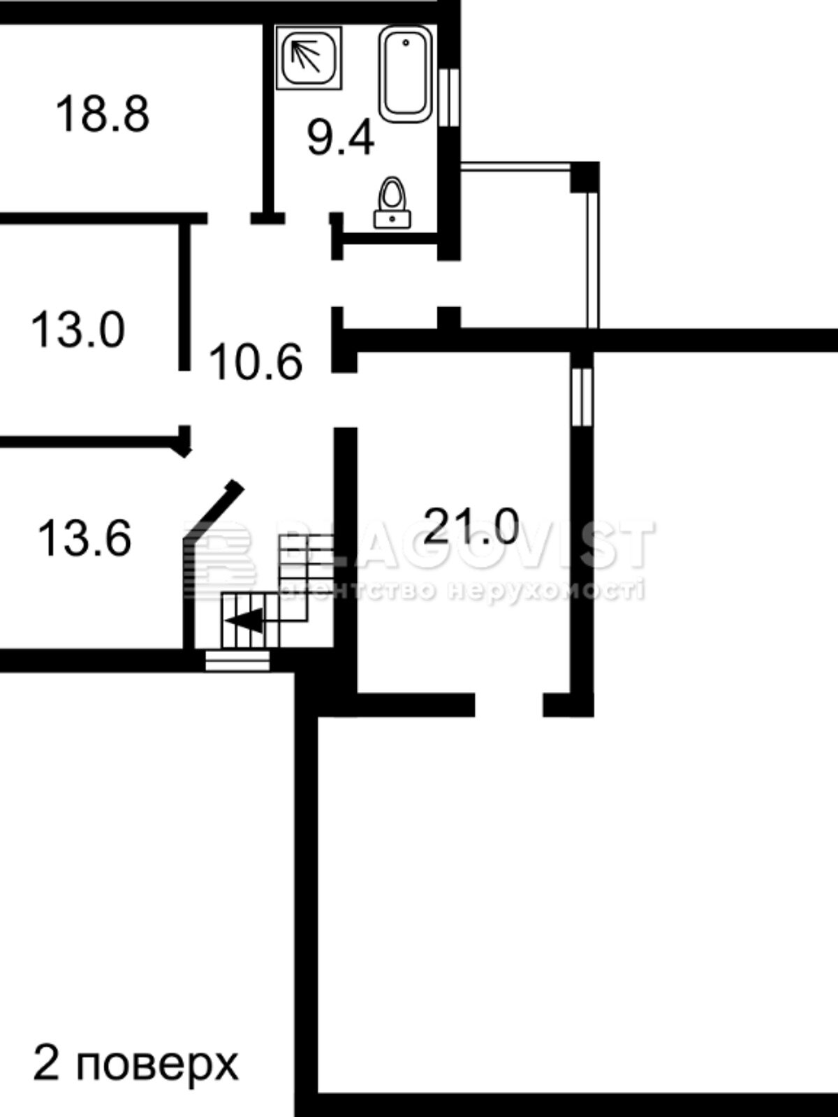 двоповерховий будинок веранда, 370 кв. м, цегла. Продаж у Віті-Поштовій фото 1