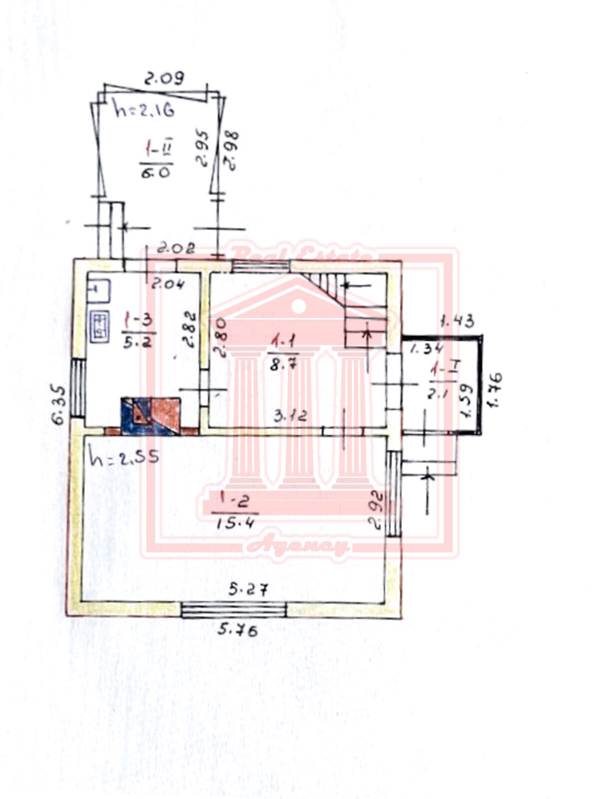двухэтажный дом, 55.2 кв. м, кирпич. Продажа в Кийлове фото 1