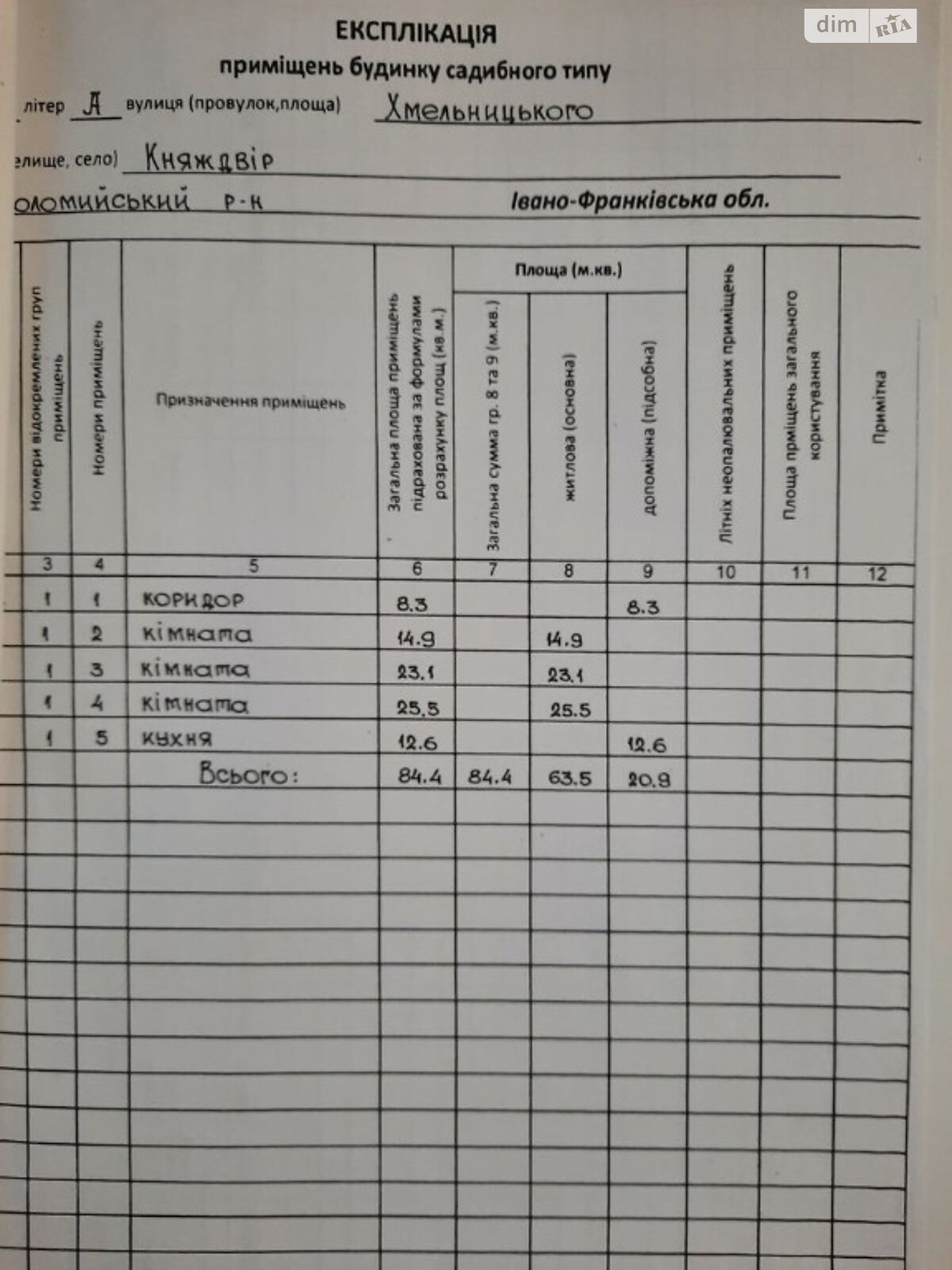 одноповерховий будинок з верандою, 84.4 кв. м, цегла. Продаж у Княждворі фото 1 одноповерховий будинок з верандою, 84.4 кв. м, цегла. Продаж у Княждворі фото 1