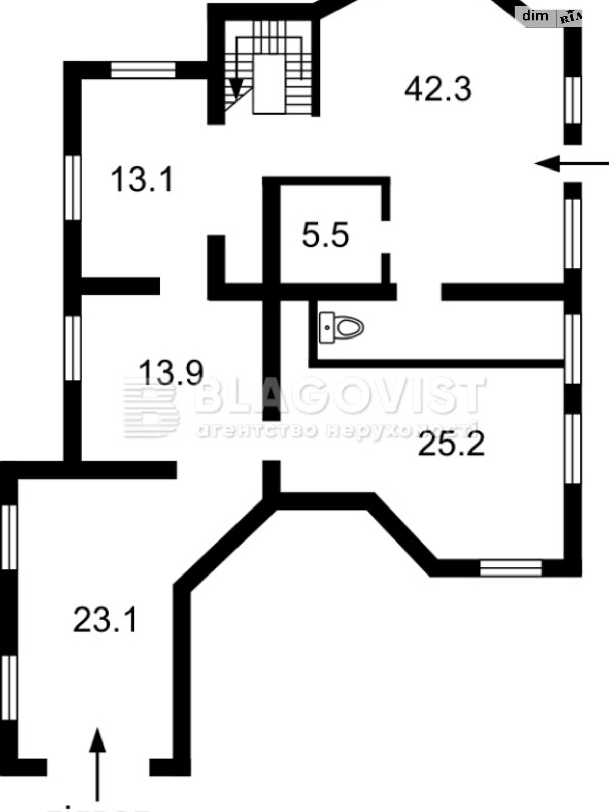 триповерховий будинок з ремонтом, 357 кв. м, цегла. Продаж у Княжичах фото 1