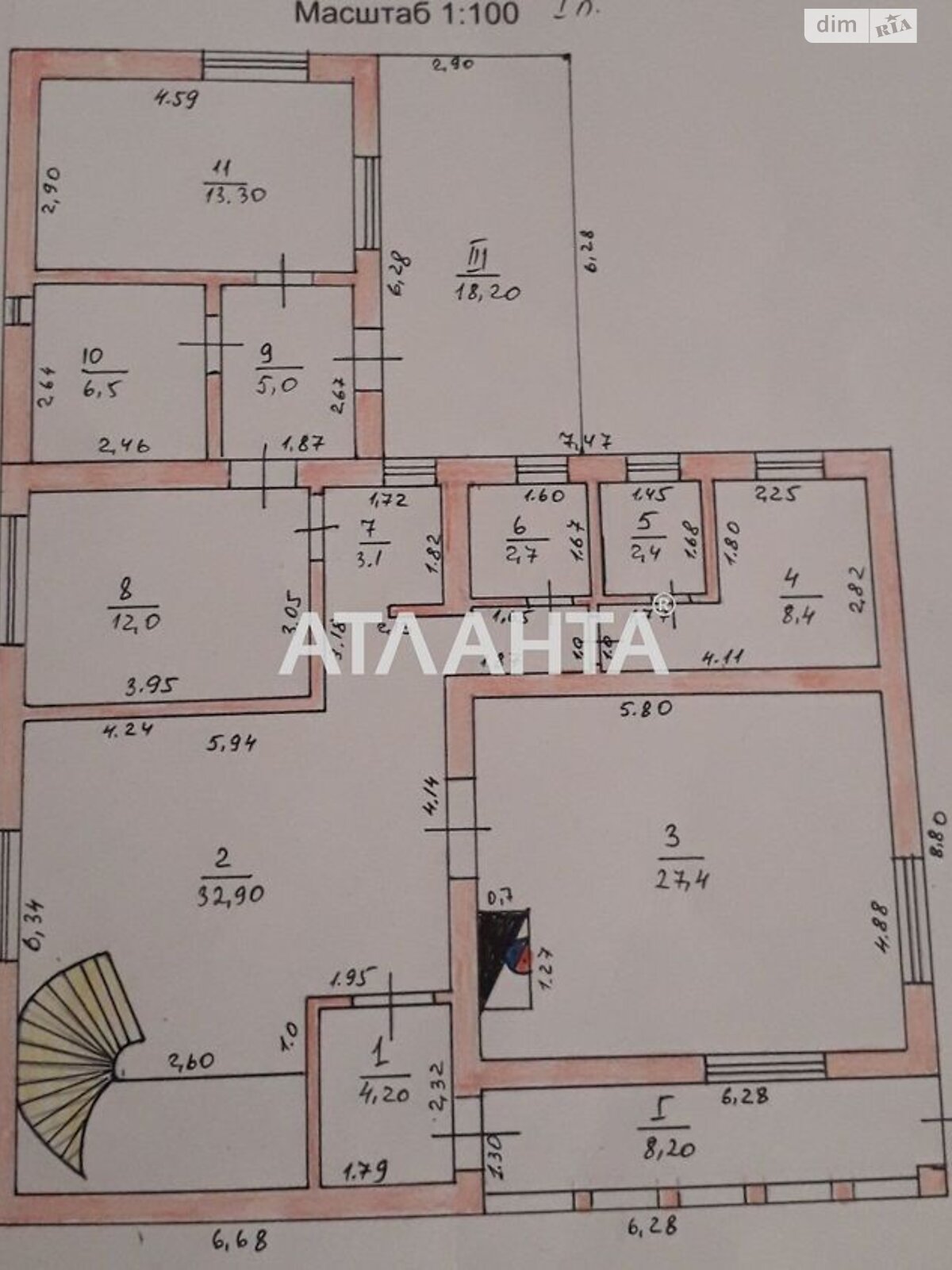 двоповерховий будинок, 244.3 кв. м, кирпич. Продаж в Коблевому, район Коблево фото 1