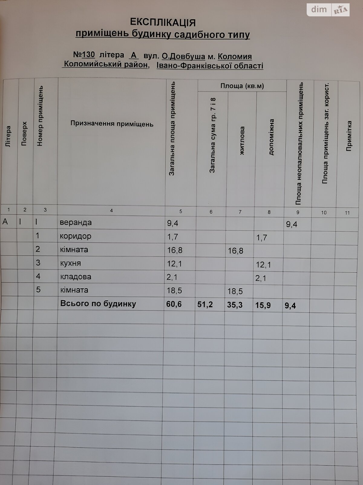 одноповерховий будинок з опаленням, 60.6 кв. м, дерево та цегла. Продаж у Коломиї фото 1