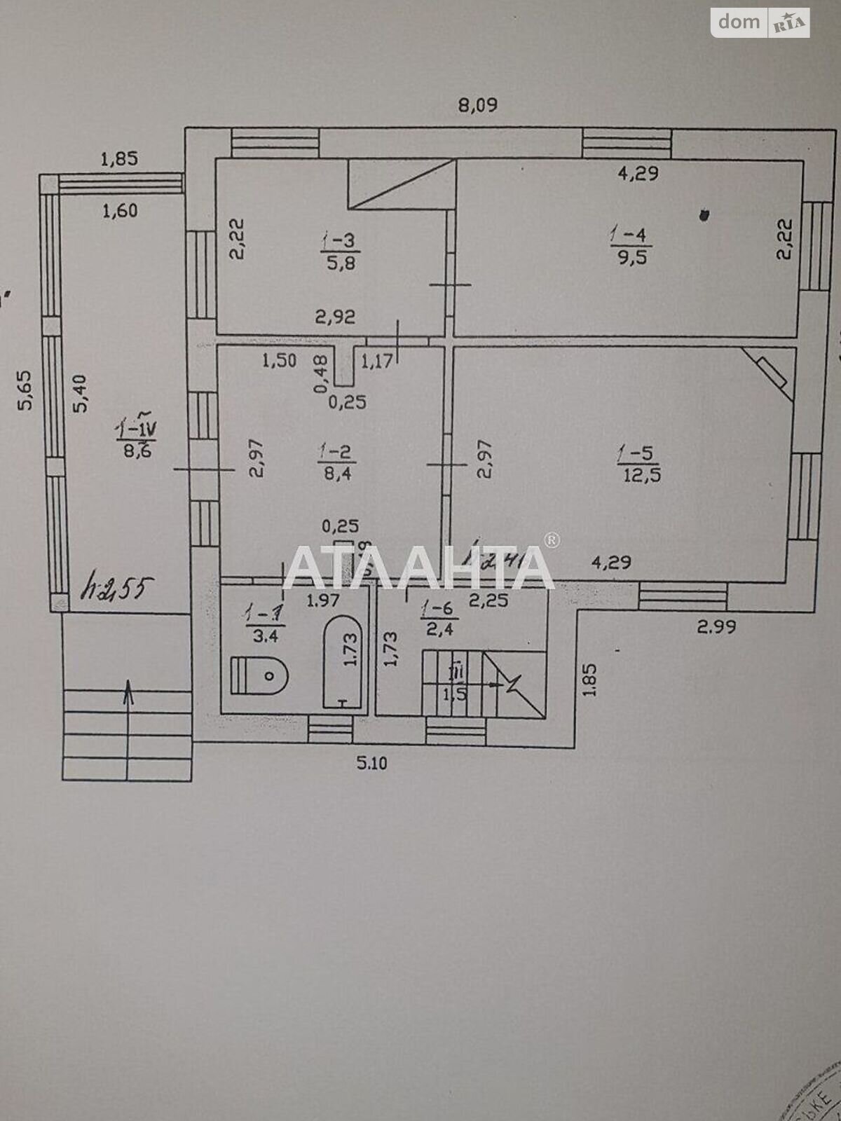 двухэтажный дом, 80 кв. м, кирпич. Продажа в Калиновке фото 1