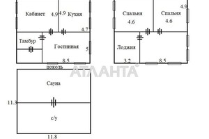 двухэтажный дом, 260 кв. м, ракушечник (ракушняк). Продажа в Вапнярке фото 2