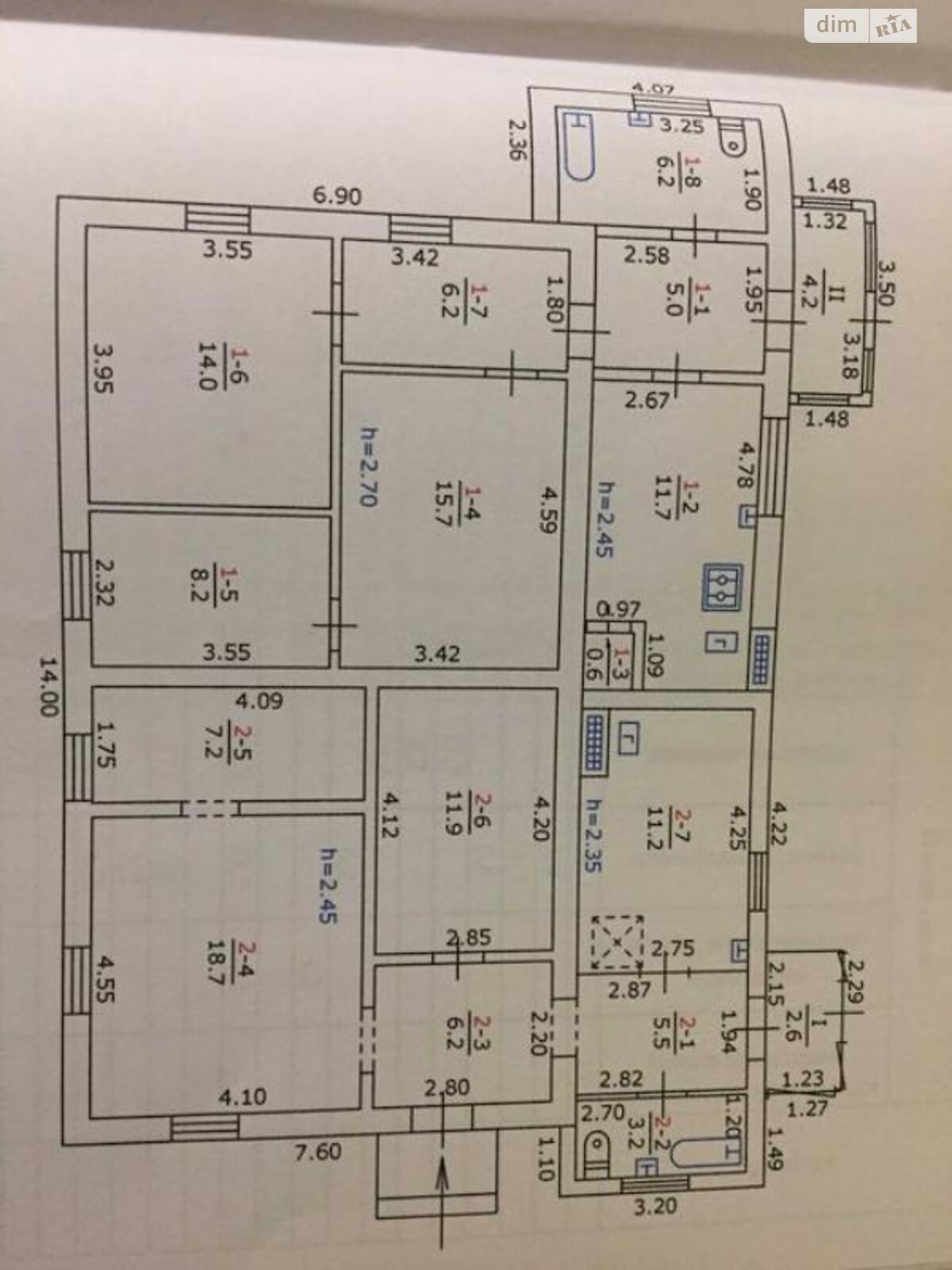 двухэтажный дом, 140 кв. м, кирпич. Продажа в Кременчуге фото 1