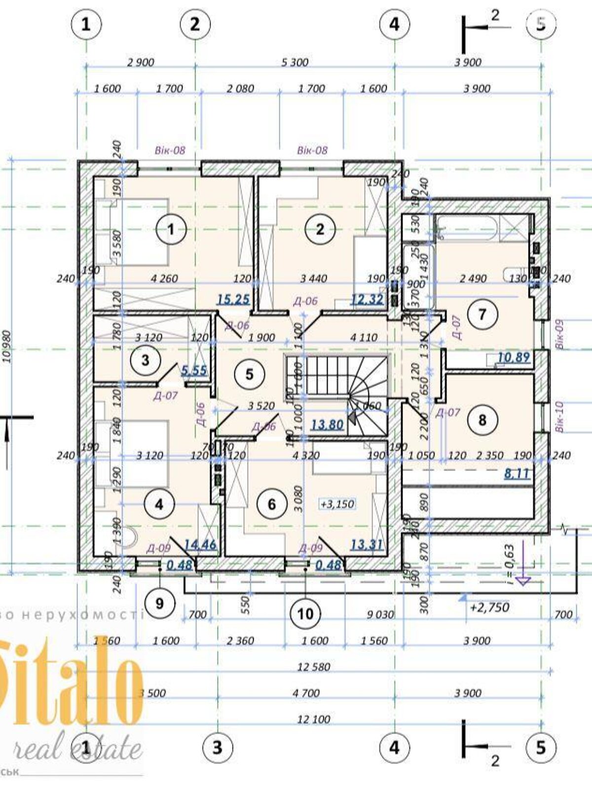 двухэтажный дом, 184 кв. м, кирпич. Продажа в Криховцы фото 1