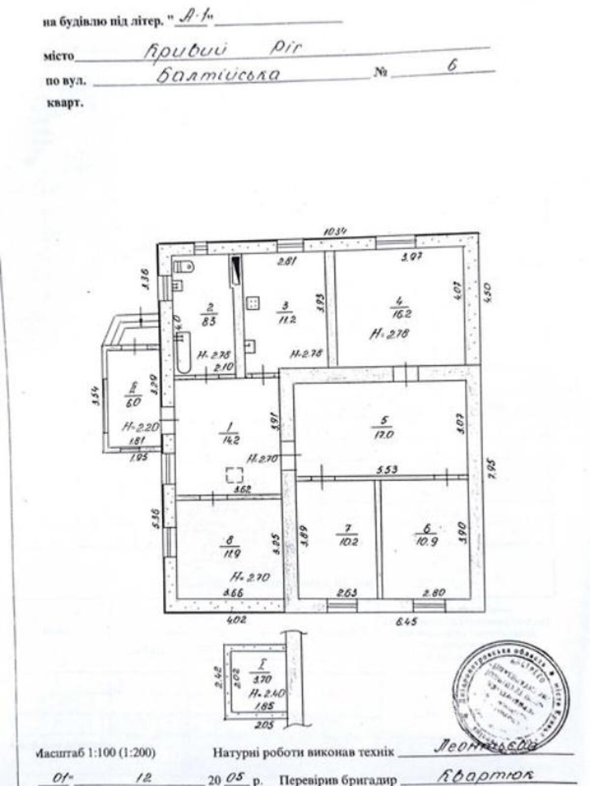 одноповерховий будинок з гаражем, 100 кв. м, цегла. Продаж в Кривому Розі, район Центрально-Міський фото 1