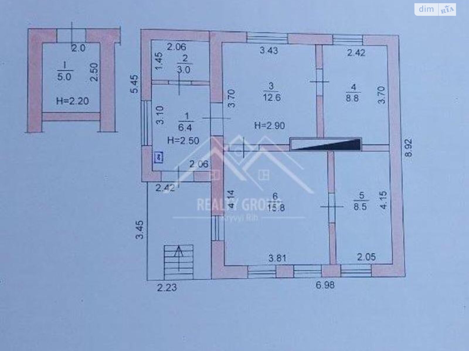 одноповерховий будинок з гаражем, 60 кв. м, цегла. Продаж в Кривому Розі, район Центрально-Міський фото 1 одноповерховий будинок з гаражем, 60 кв. м, цегла. Продаж в Кривому Розі, район Центрально-Міський фото 1