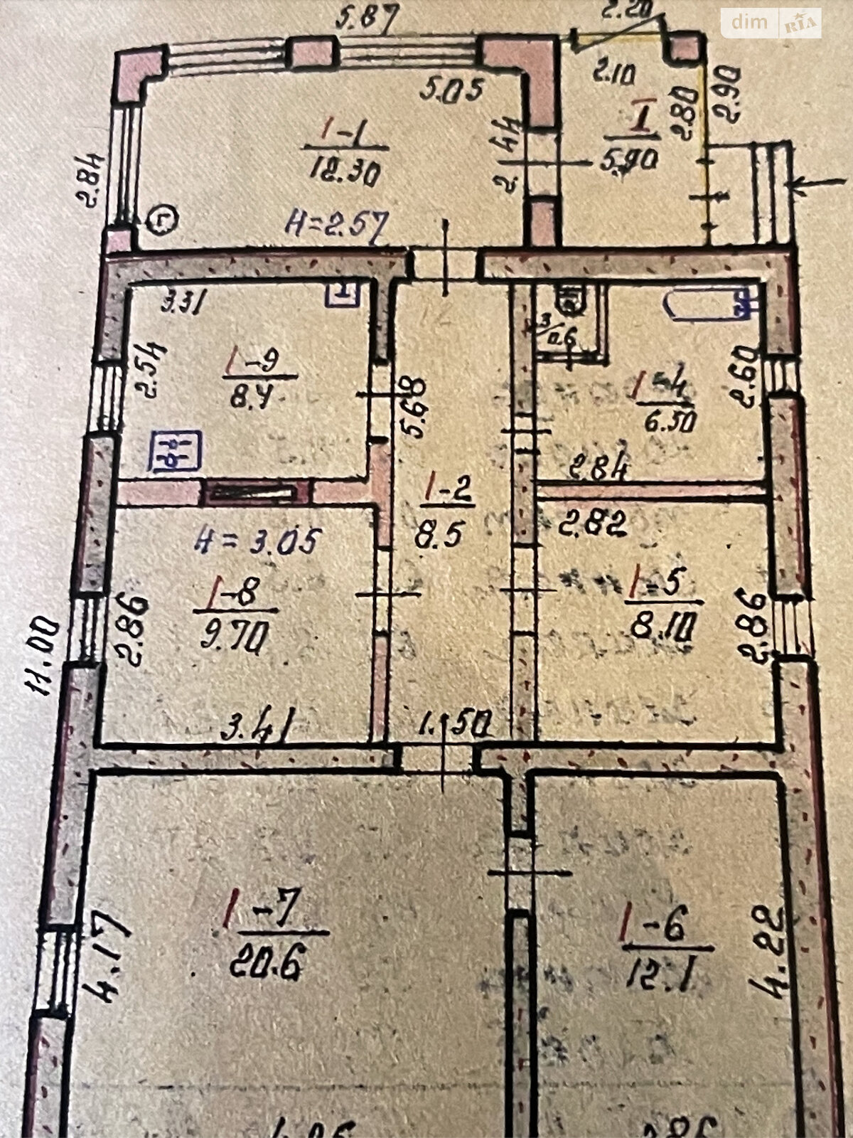 одноповерховий будинок з верандою, 110.1 кв. м, цегла. Продаж в Кривому Розі, район Центрально-Міський фото 1