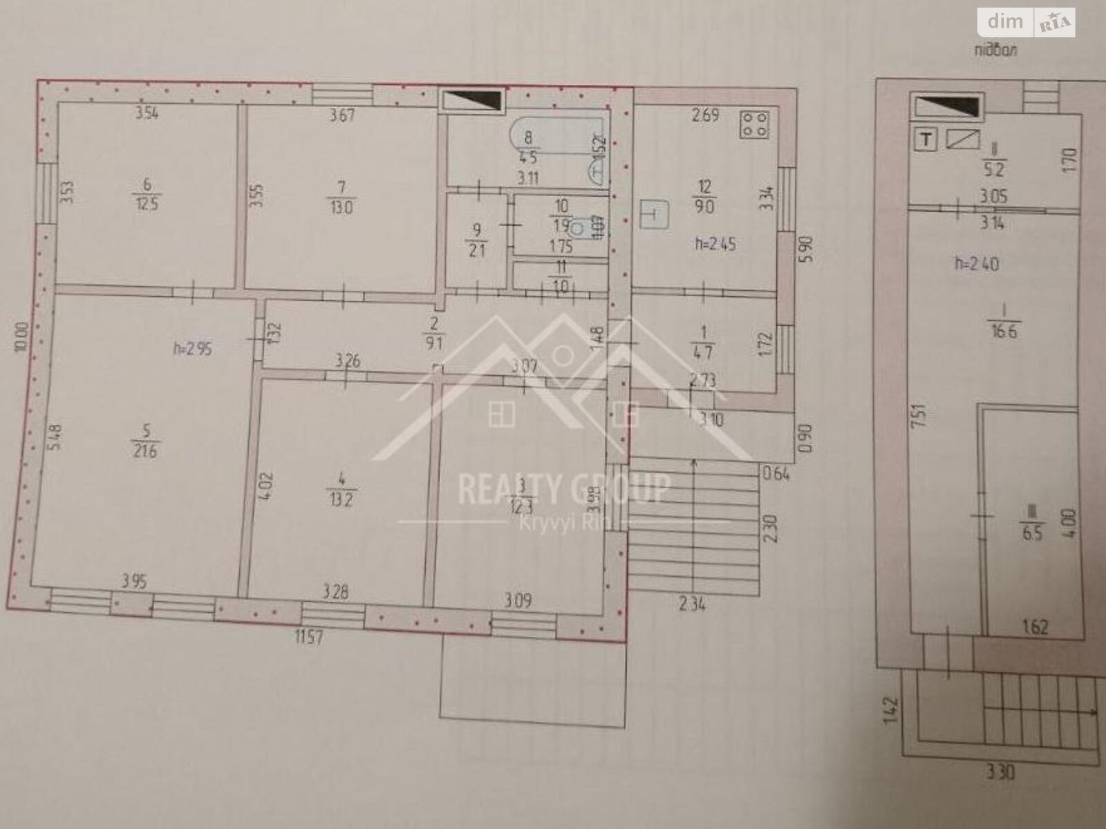 одноэтажный дом с гаражом, 133.2 кв. м, шлакоблок. Продажа в Кривом Роге район Центрально-Городской фото 1