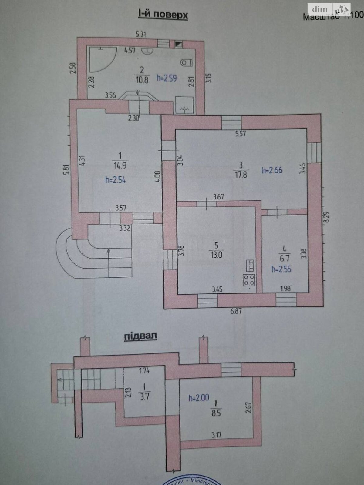 двоповерховий будинок з гаражем, 117 кв. м, цегла. Продаж в Кривому Розі, район Центрально-Міський фото 1