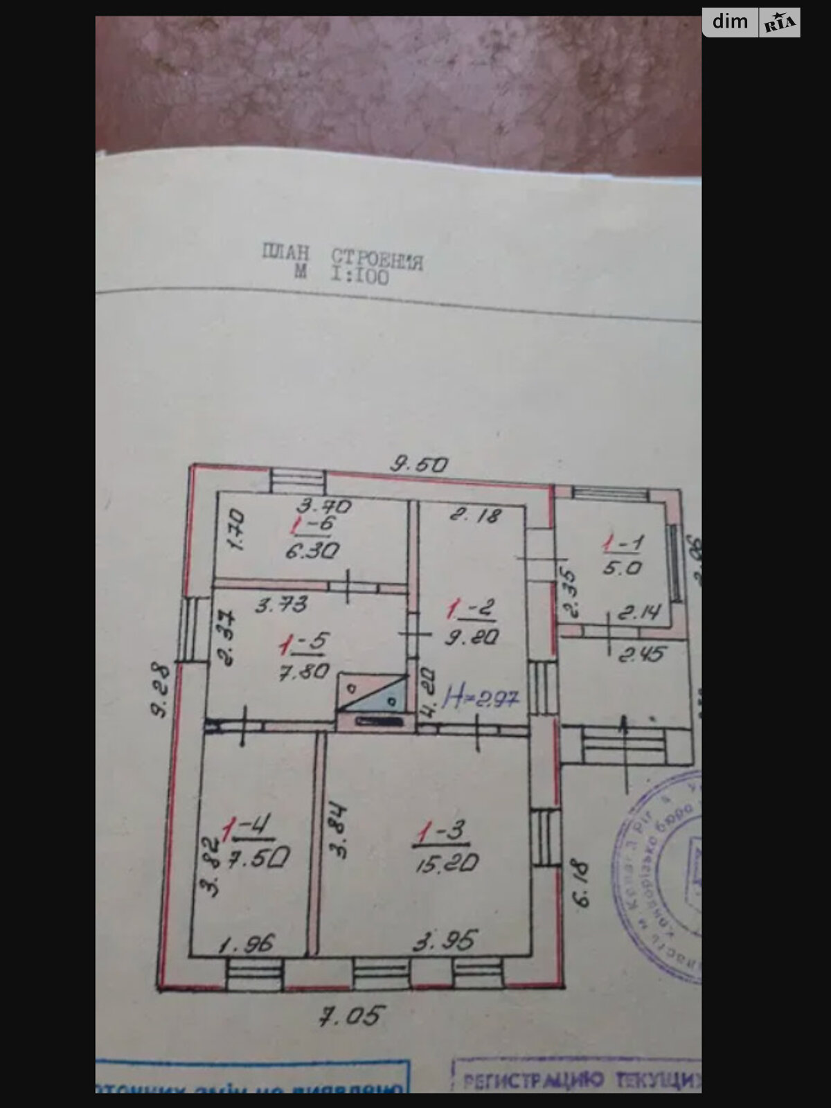 одноэтажный дом с гаражом, 51 кв. м, кирпич. Продажа в Кривом Роге район Центрально-Городской фото 1