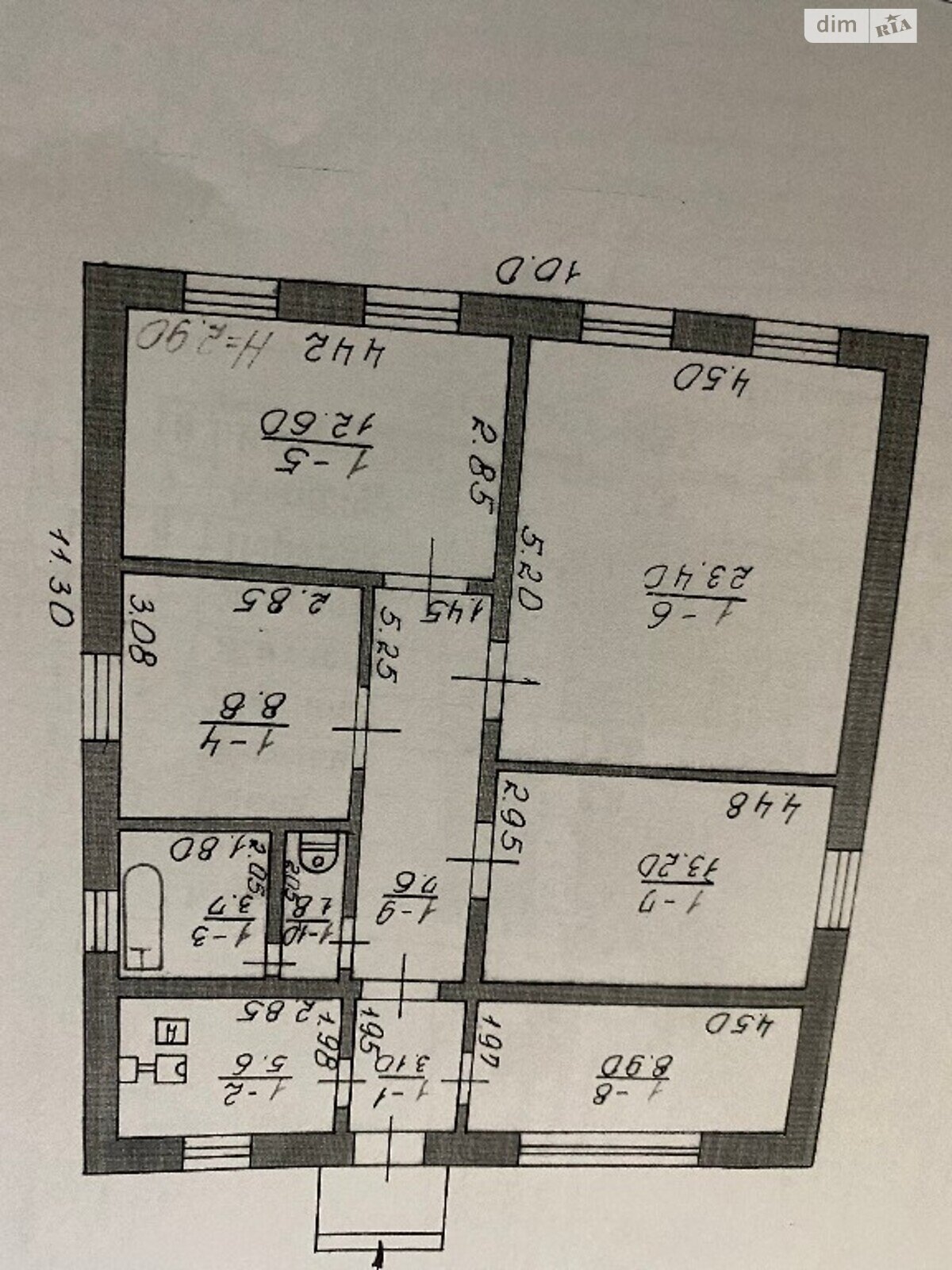 одноповерховий будинок, 88.7 кв. м, цегла. Продаж у Кручику фото 1