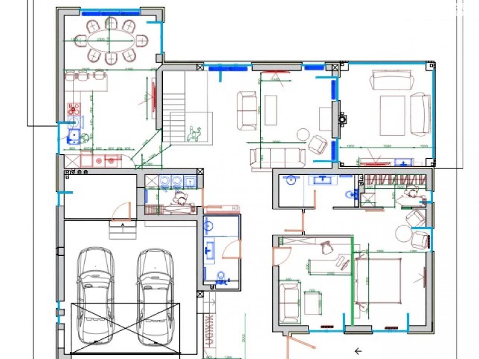 трехэтажный дом с гаражом, 450 кв. м, кирпич. Продажа в Круглику фото 1