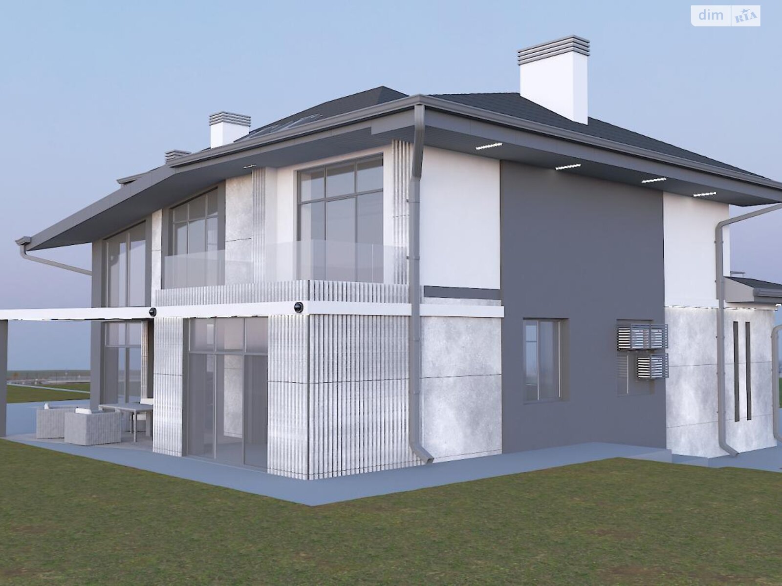 трехэтажный дом с гаражом, 450 кв. м, кирпич. Продажа в Круглику фото 1