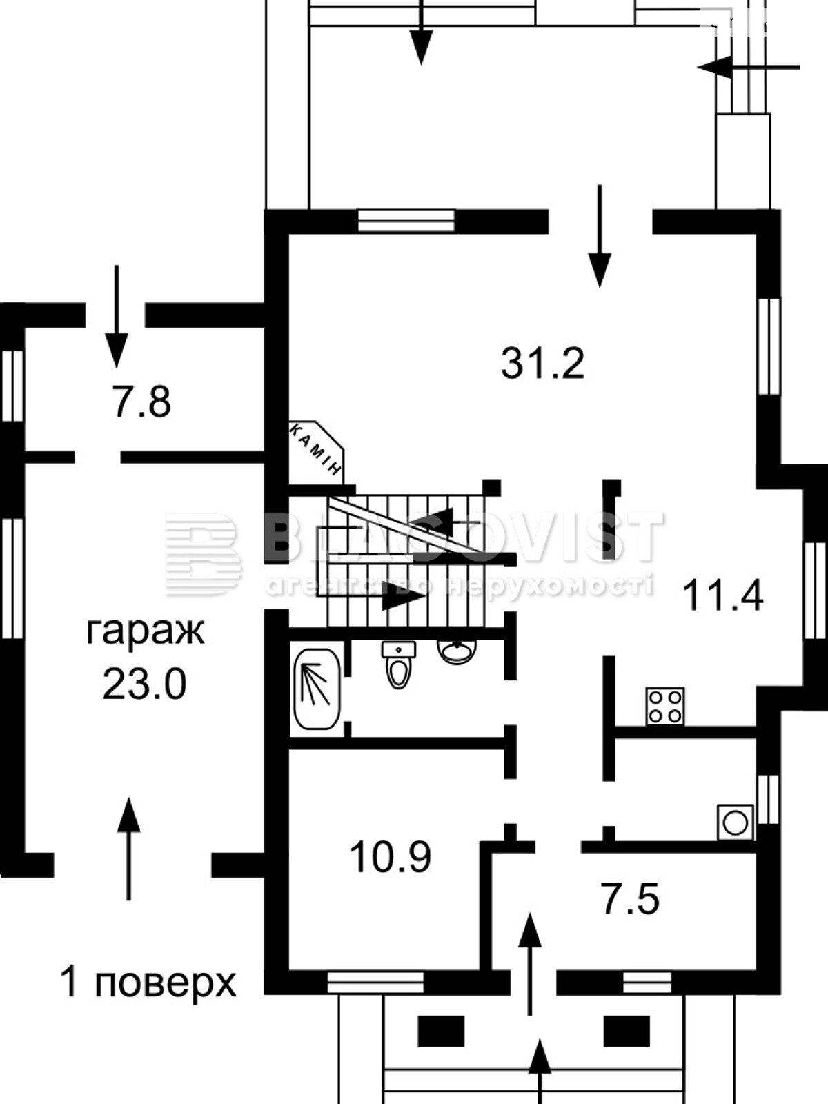 двоповерховий будинок веранда, 244 кв. м, цегла. Продаж у Лебедівці фото 1