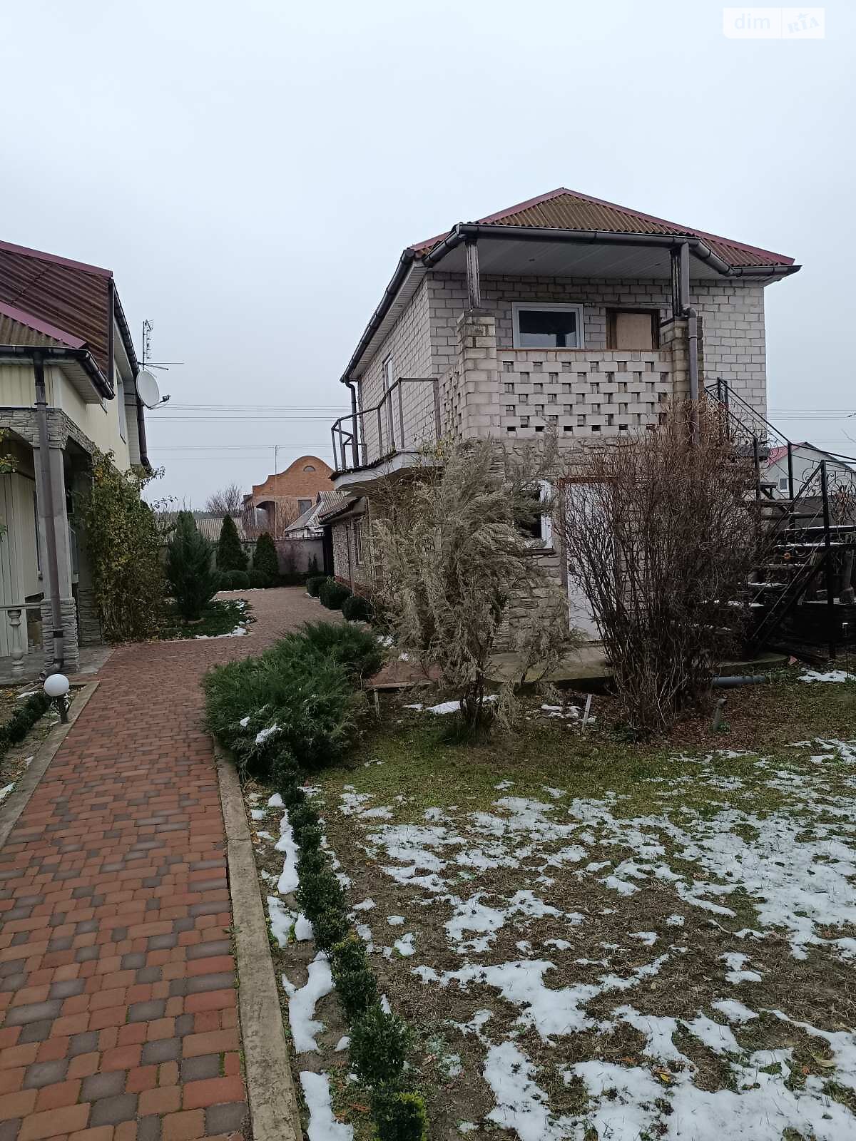 двухэтажный дом с верандой, 214 кв. м, кирпич. Продажа в Лебедевке фото 1 двухэтажный дом с верандой, 214 кв. м, кирпич. Продажа в Лебедевке фото 1