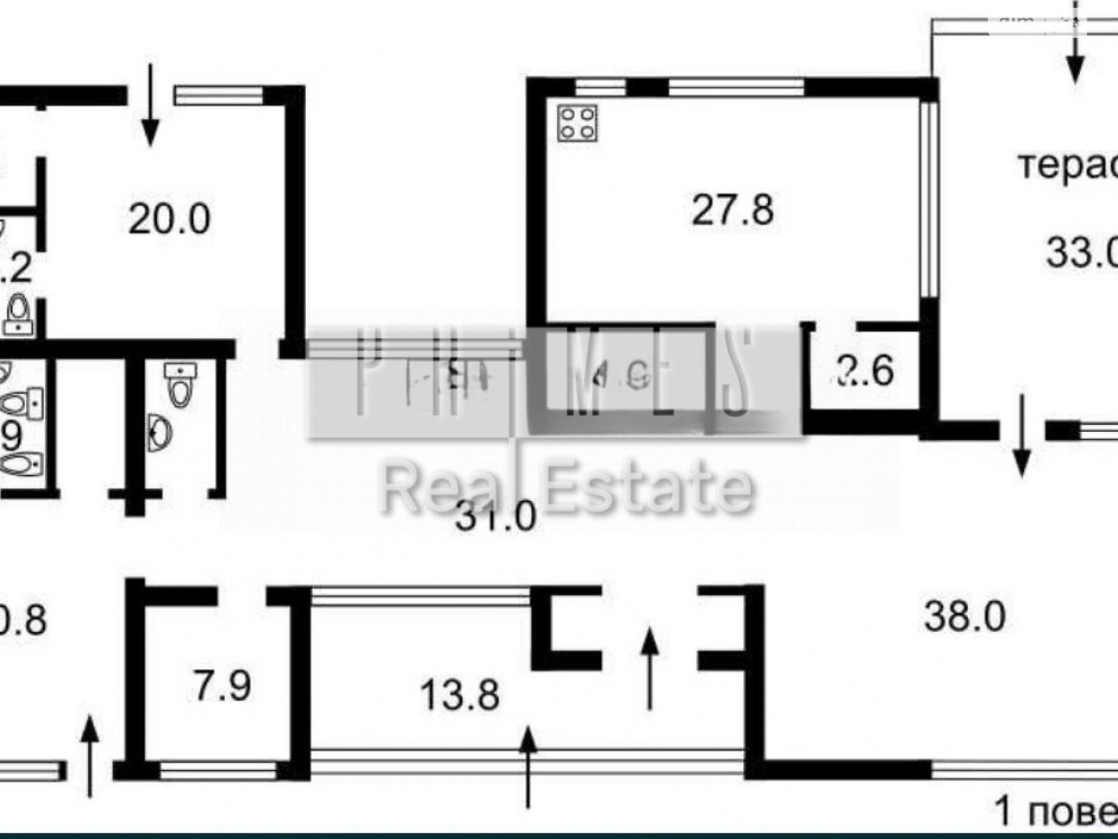 двухэтажный дом с мебелью, 317 кв. м, кирпич. Продажа в Лебедевке фото 1