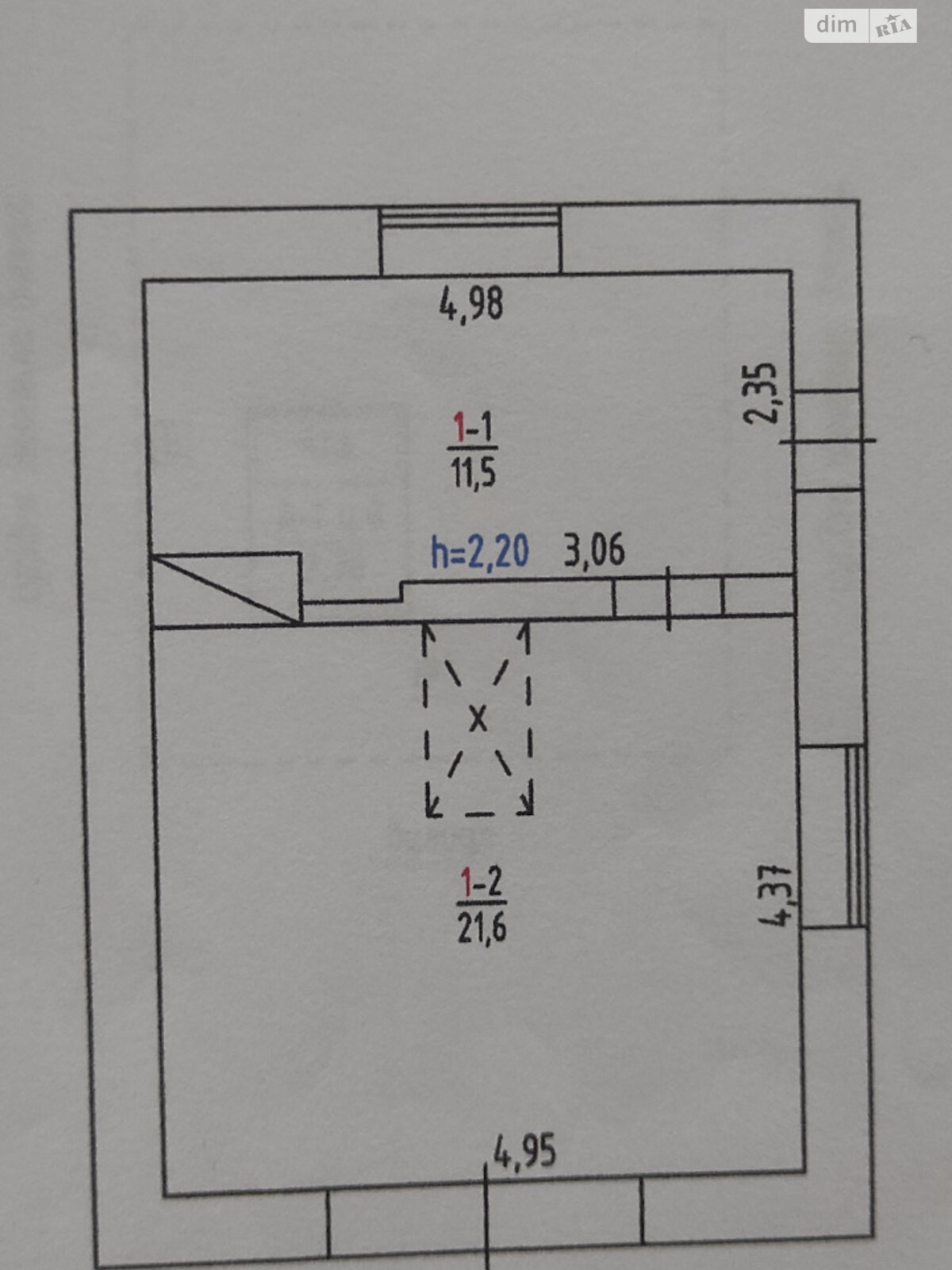 одноэтажный дом, 49.1 кв. м, кирпич. Продажа в Луке-Мелешковской фото 1