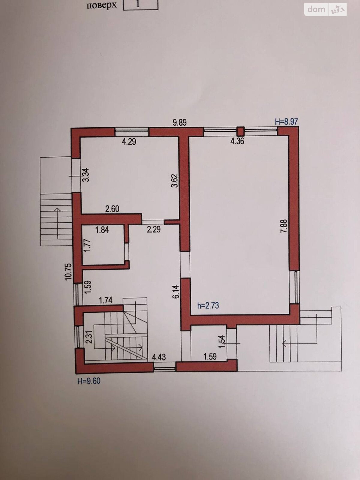 трехэтажный дом с балконом, 300 кв. м, кирпич. Продажа в Луцке район 40 микрорайон фото 1