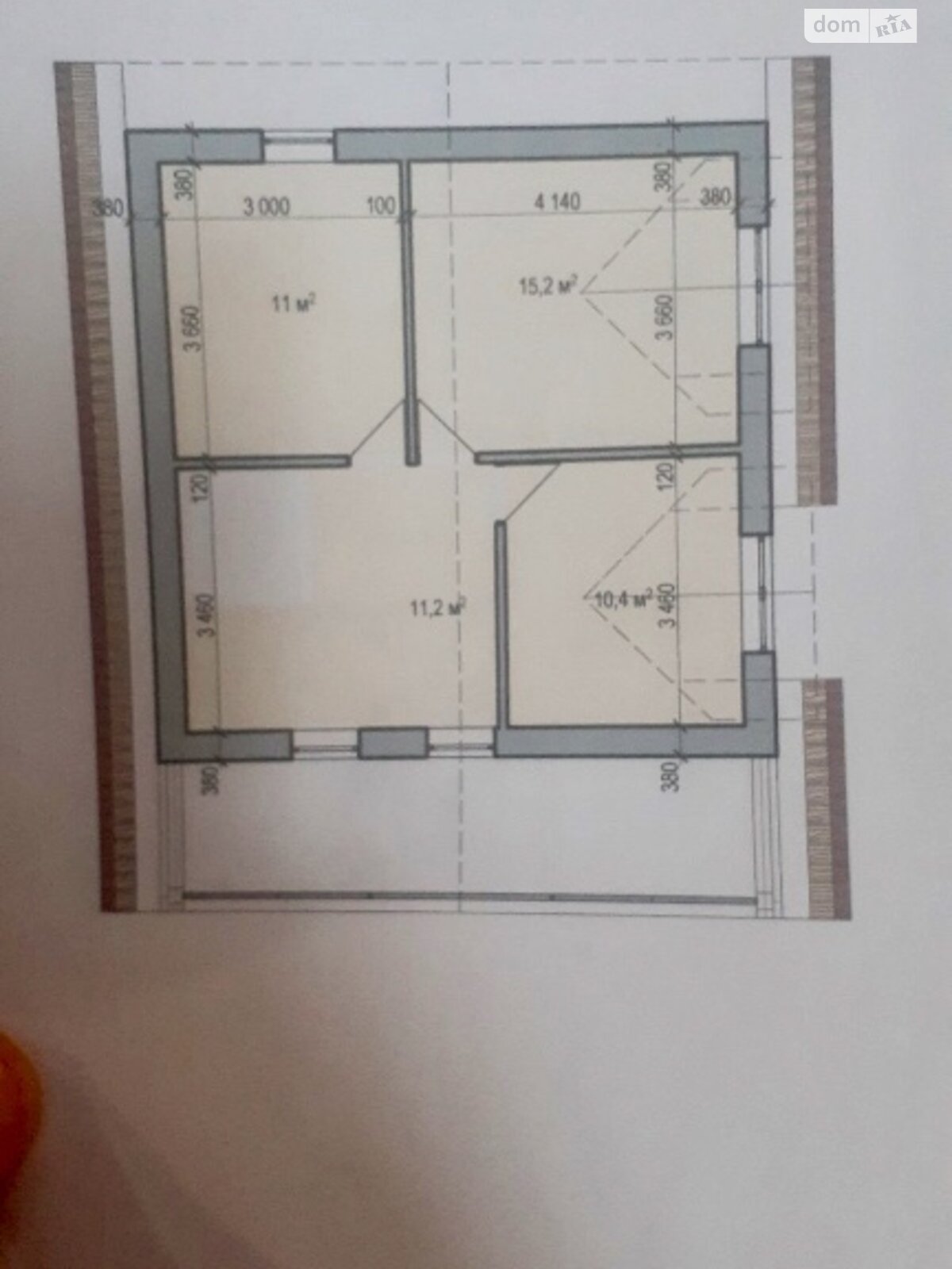 одноэтажный дом с балконом, 101 кв. м, газобетон. Продажа в Струмовке фото 1