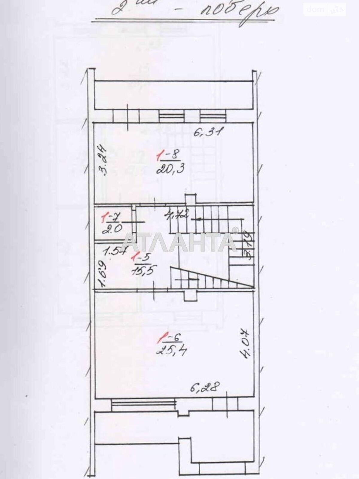 трехэтажный дом, 191.7 кв. м, кирпич. Продажа в Брюховичах фото 1