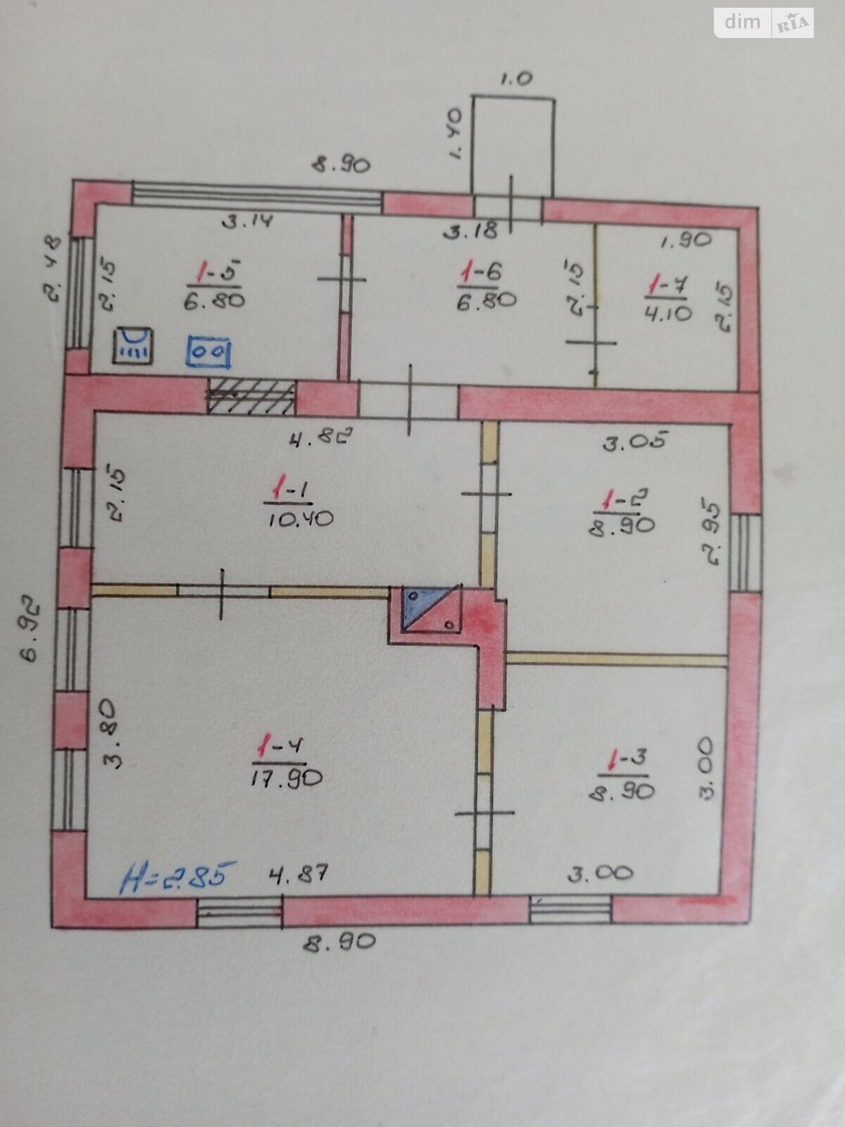 одноповерховий будинок, 63.8 кв. м, цегла. Продаж в Люботині, район Люботин фото 1