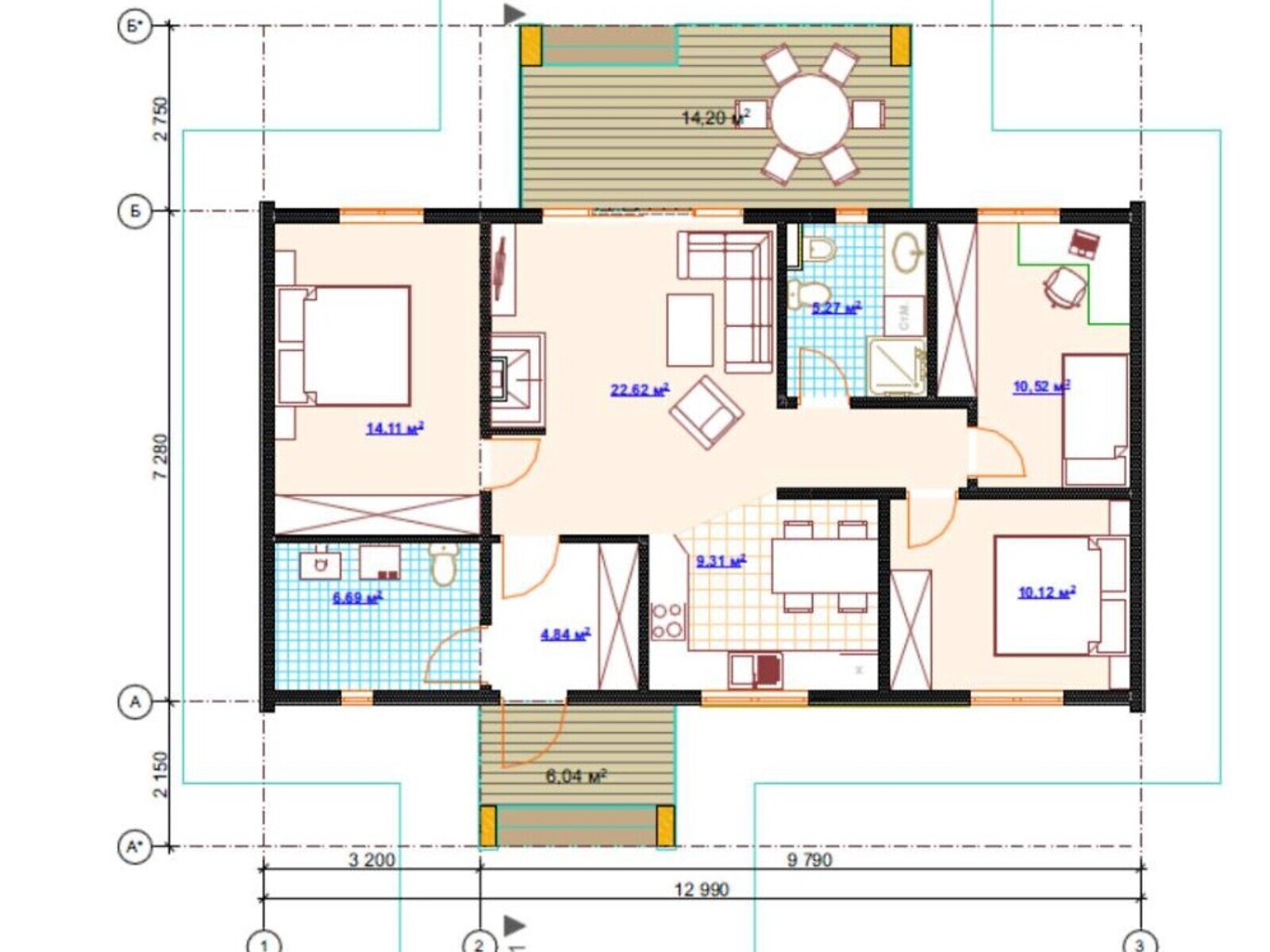 одноэтажный дом, 103 кв. м, сип панель. Продажа в Колонщине фото 1