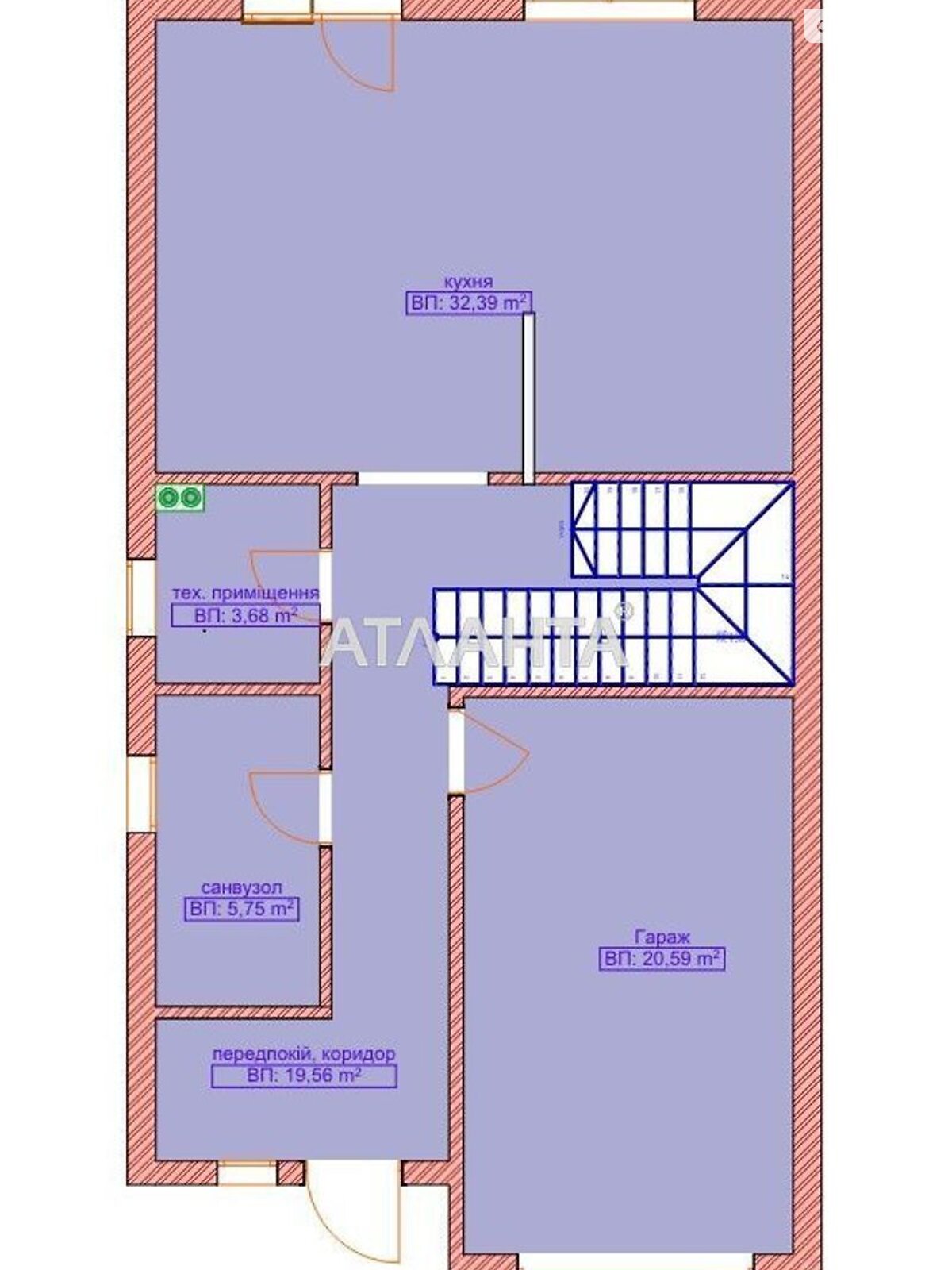 двухэтажный дом, 152.43 кв. м, кирпич. Продажа в Малечковичах фото 1