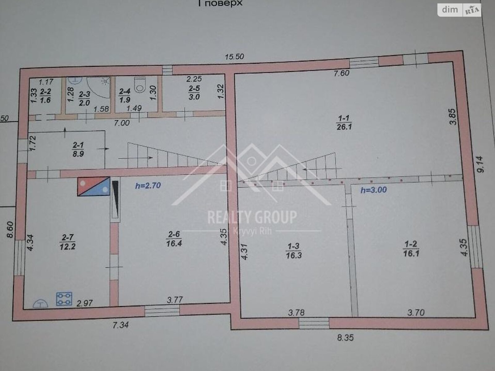 двоповерховий будинок веранда, 216.4 кв. м, шлакоблок. Продаж у Мар’янівці фото 1