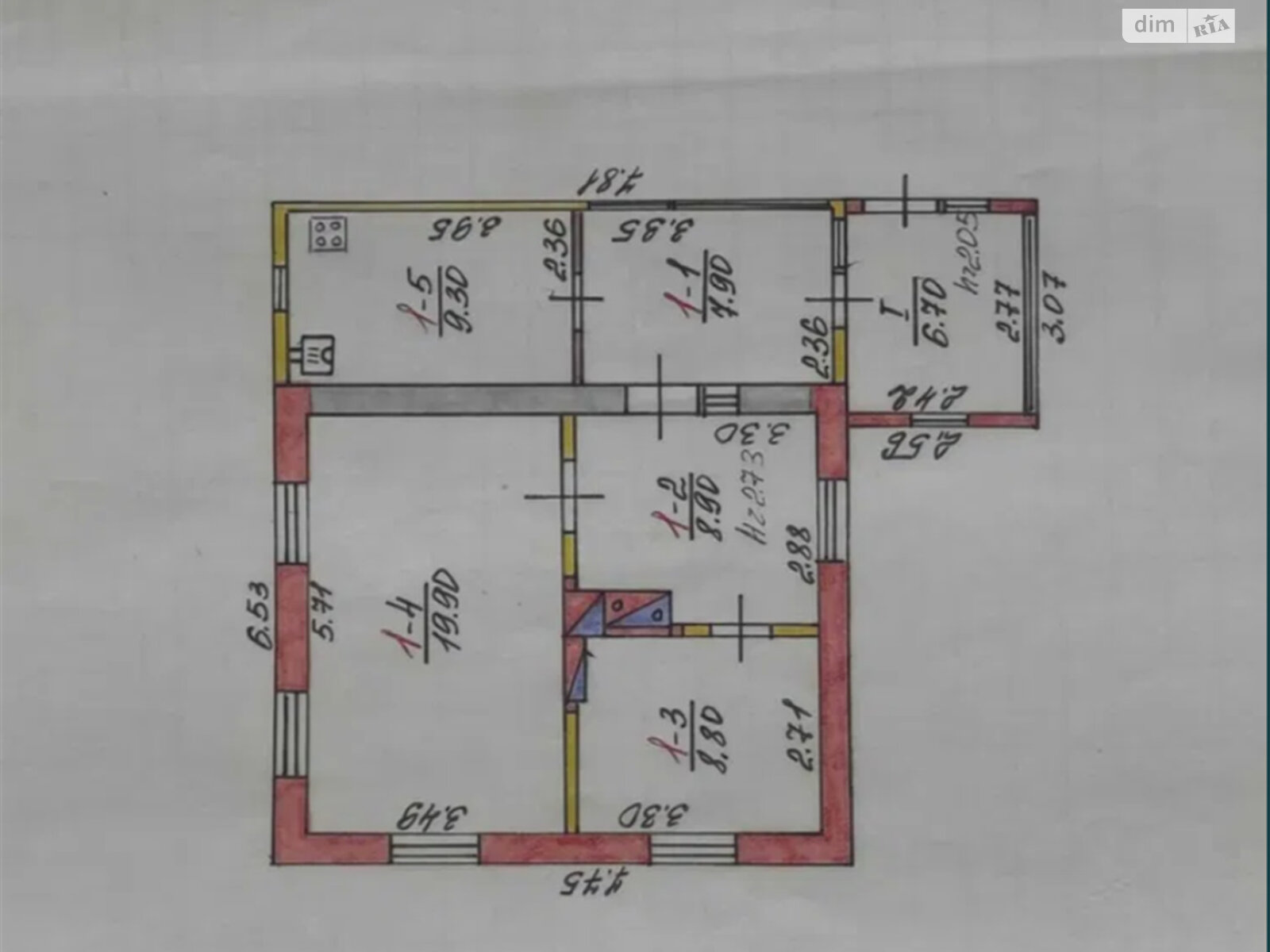 одноповерховий будинок, 61 кв. м, цегла. Продаж у Мерефі фото 1