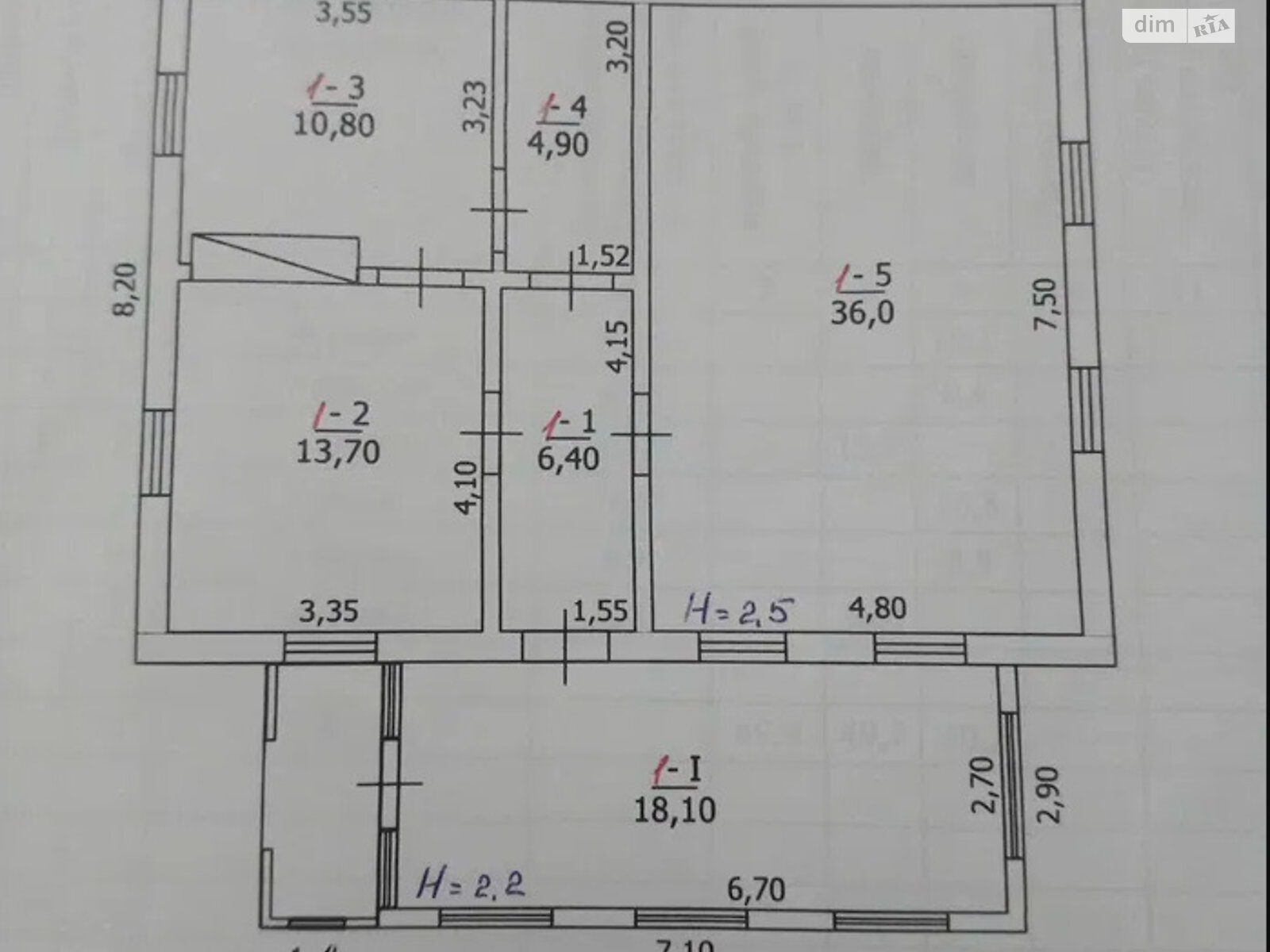 одноэтажный дом, 89.9 кв. м, кирпич. Продажа в Михайловке фото 1