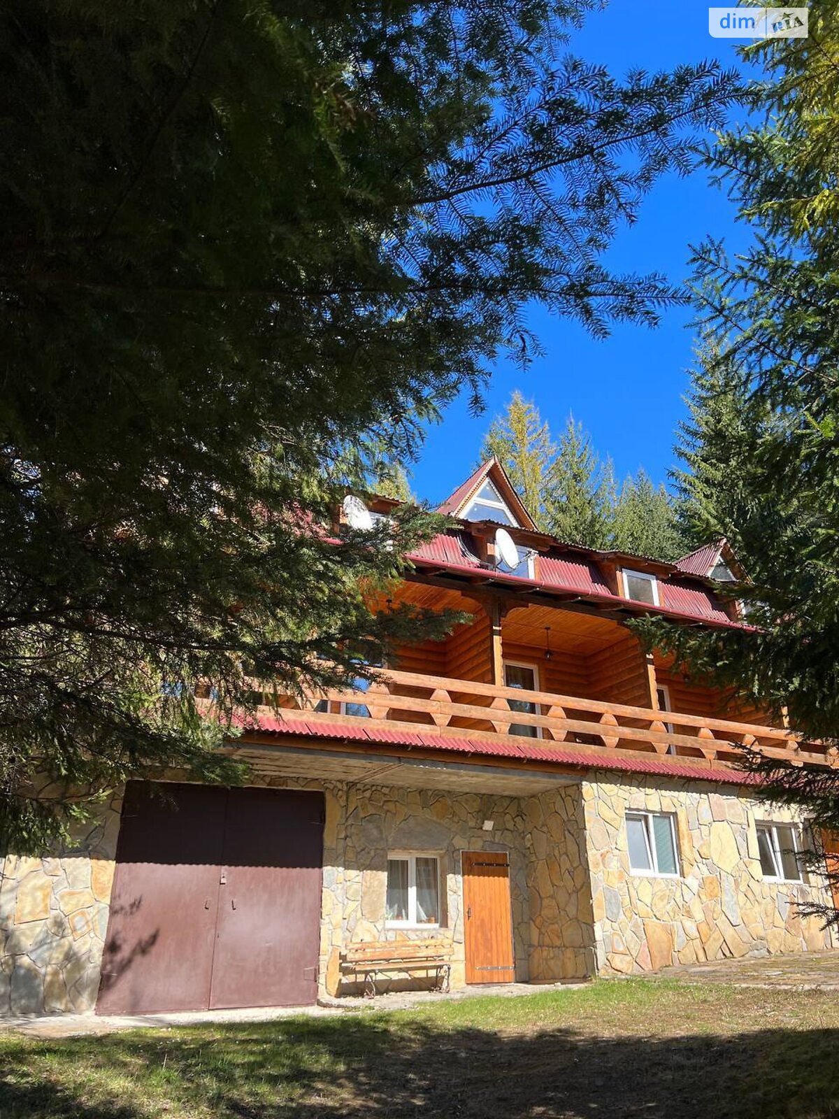 двухэтажный дом с верандой, 530 кв. м, дерево и кирпич. Продажа в Микуличине фото 1 двухэтажный дом с верандой, 530 кв. м, дерево и кирпич. Продажа в Микуличине фото 1