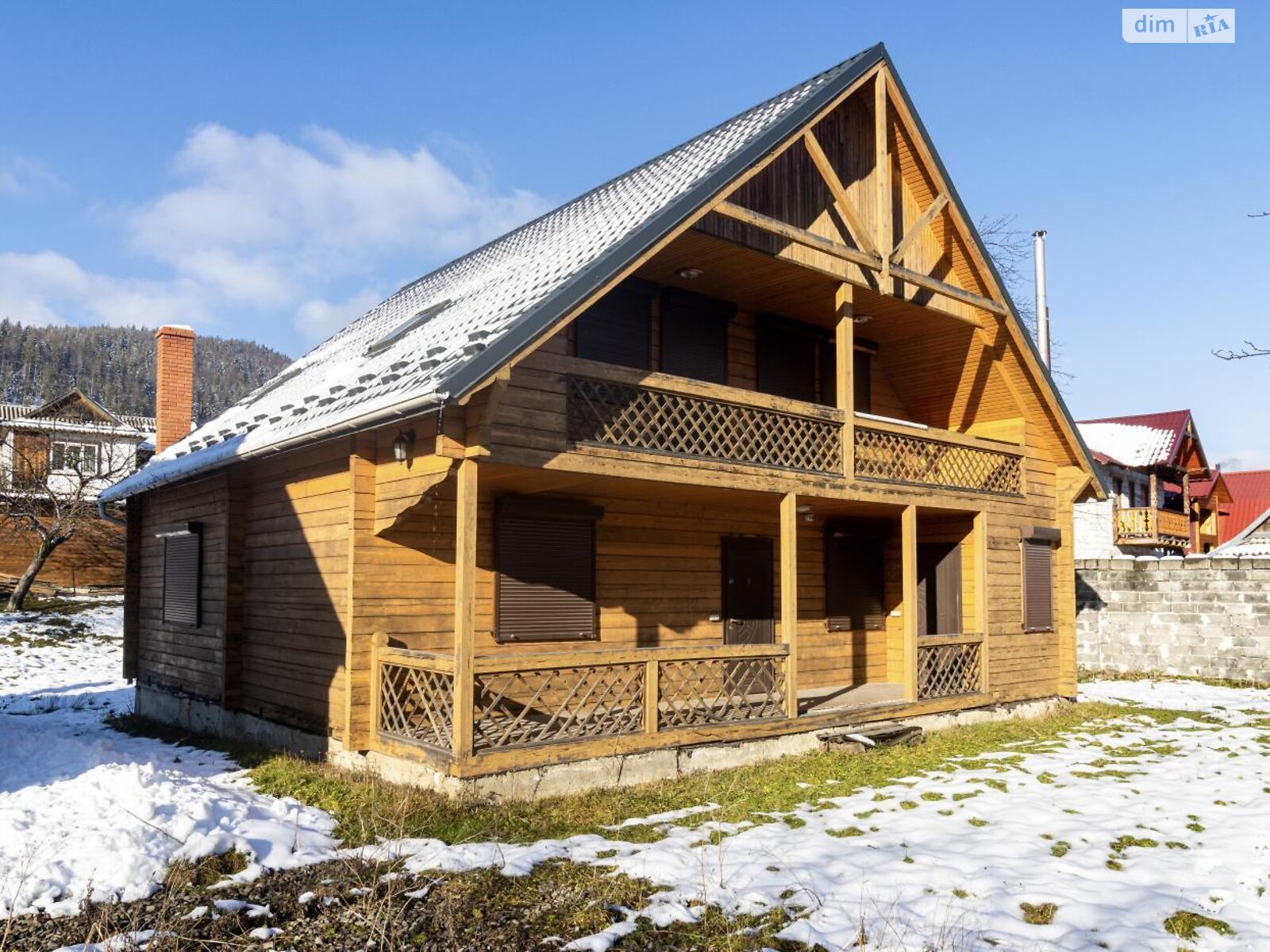 двоповерховий будинок з балконом, 158.3 кв. м, зруб. Продаж у Микуличині фото 1 двоповерховий будинок з балконом, 158.3 кв. м, зруб. Продаж у Микуличині фото 1