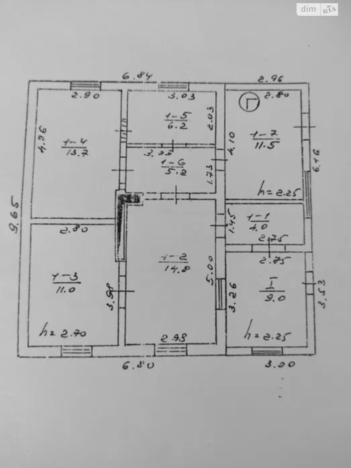 одноповерховий будинок з опаленням, 75 кв. м, цегла. Продаж у Миргороді фото 1