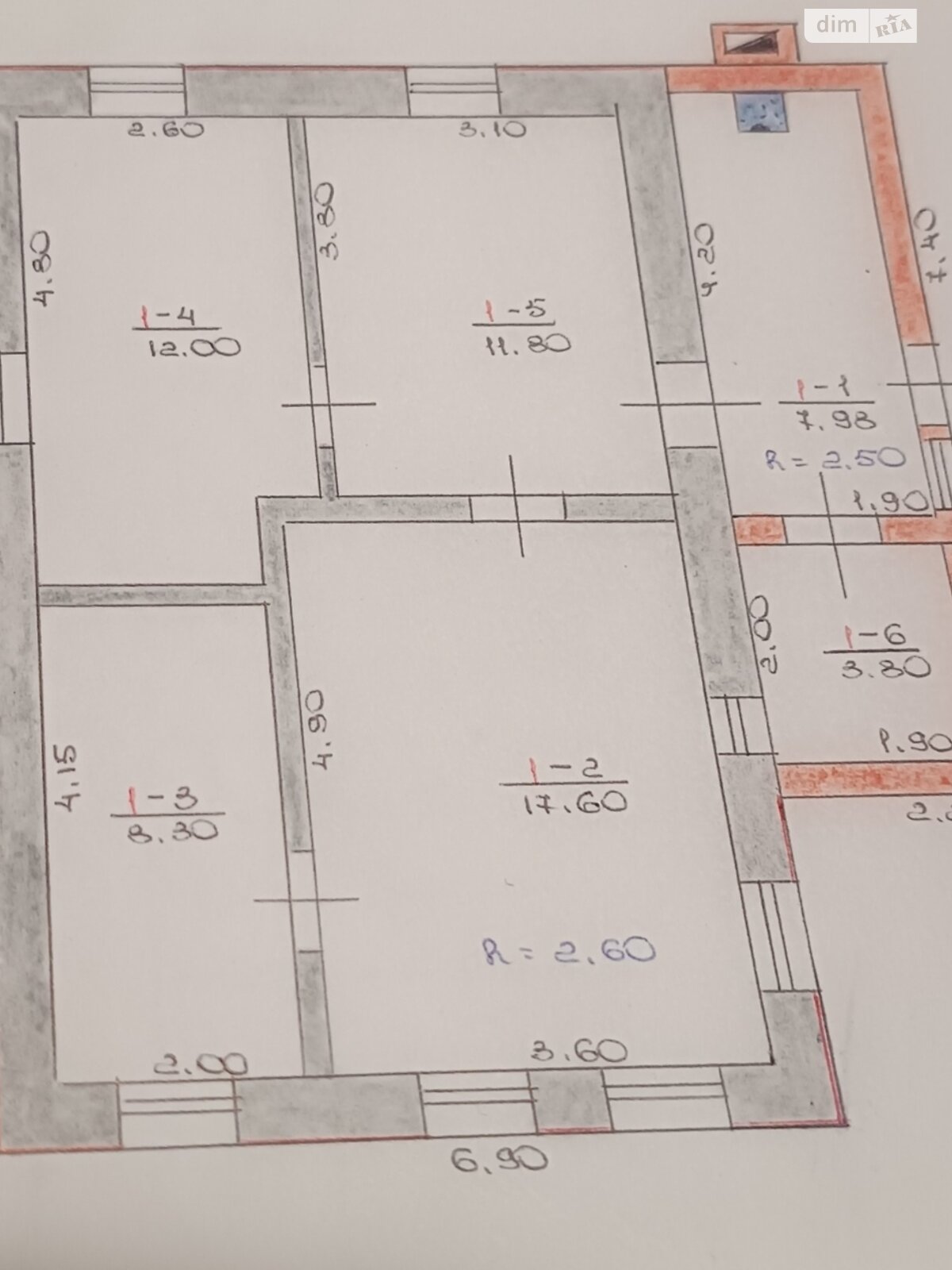 одноповерховий будинок, 61.5 кв. м, цегла. Продаж у Світовому фото 1