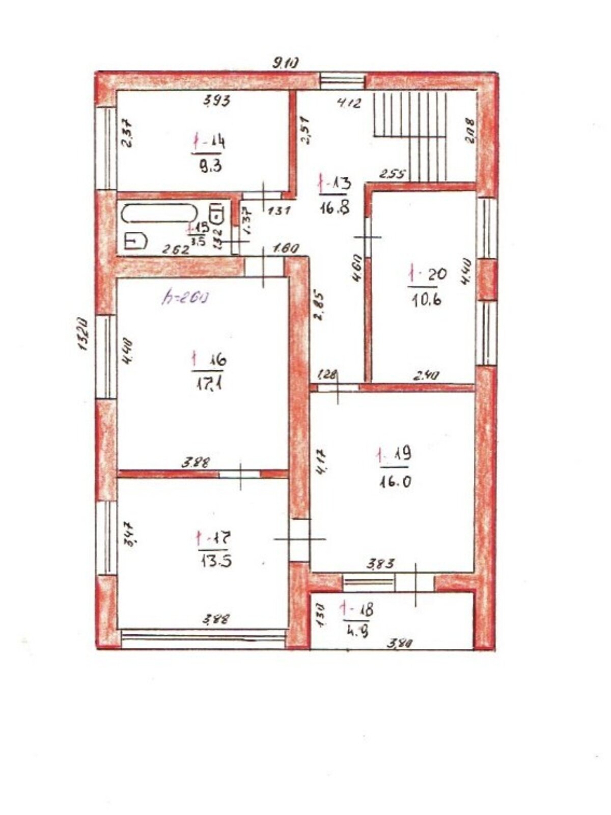 двухэтажный дом с балконом, 270 кв. м, кирпич. Продажа в Мишково-Погорелово фото 1