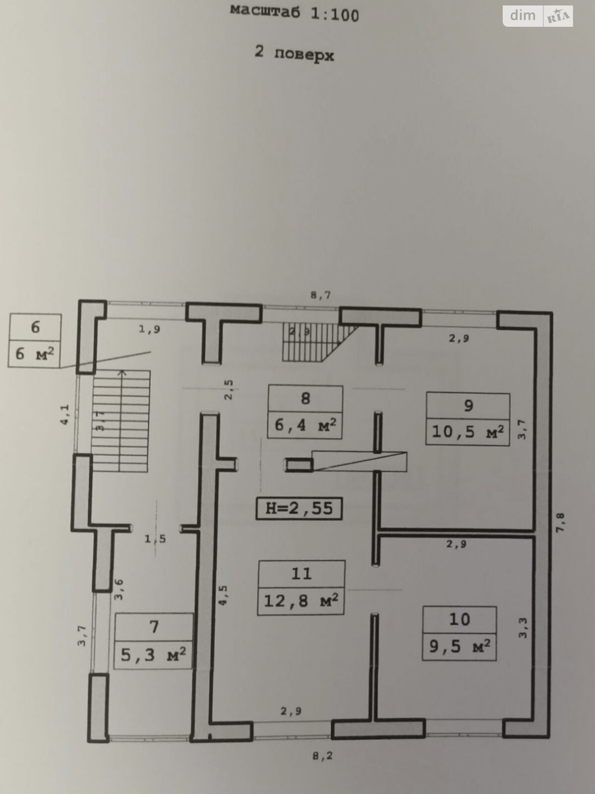 трехэтажный дом веранда, 85 кв. м, кирпич. Продажа в Морозовке фото 1