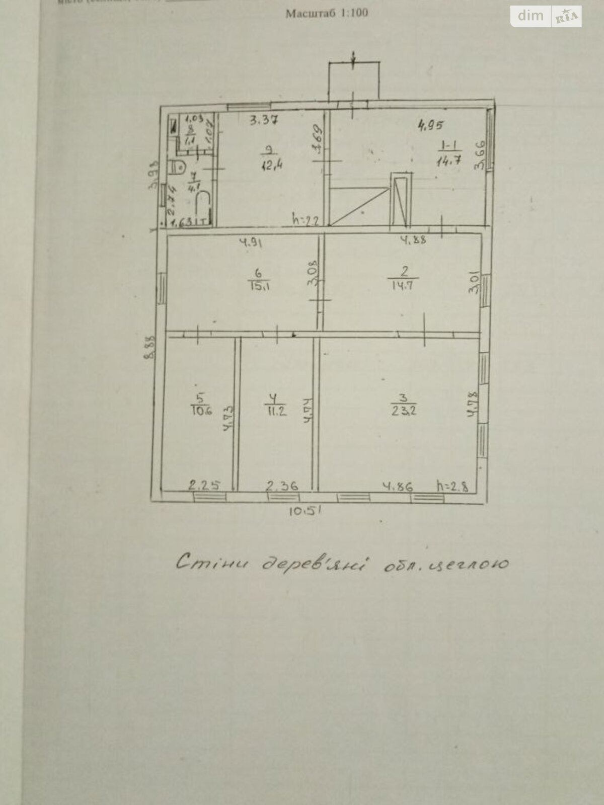 одноповерховий будинок з гаражем, 110 кв. м, цегла. Продаж у Мошнах фото 1