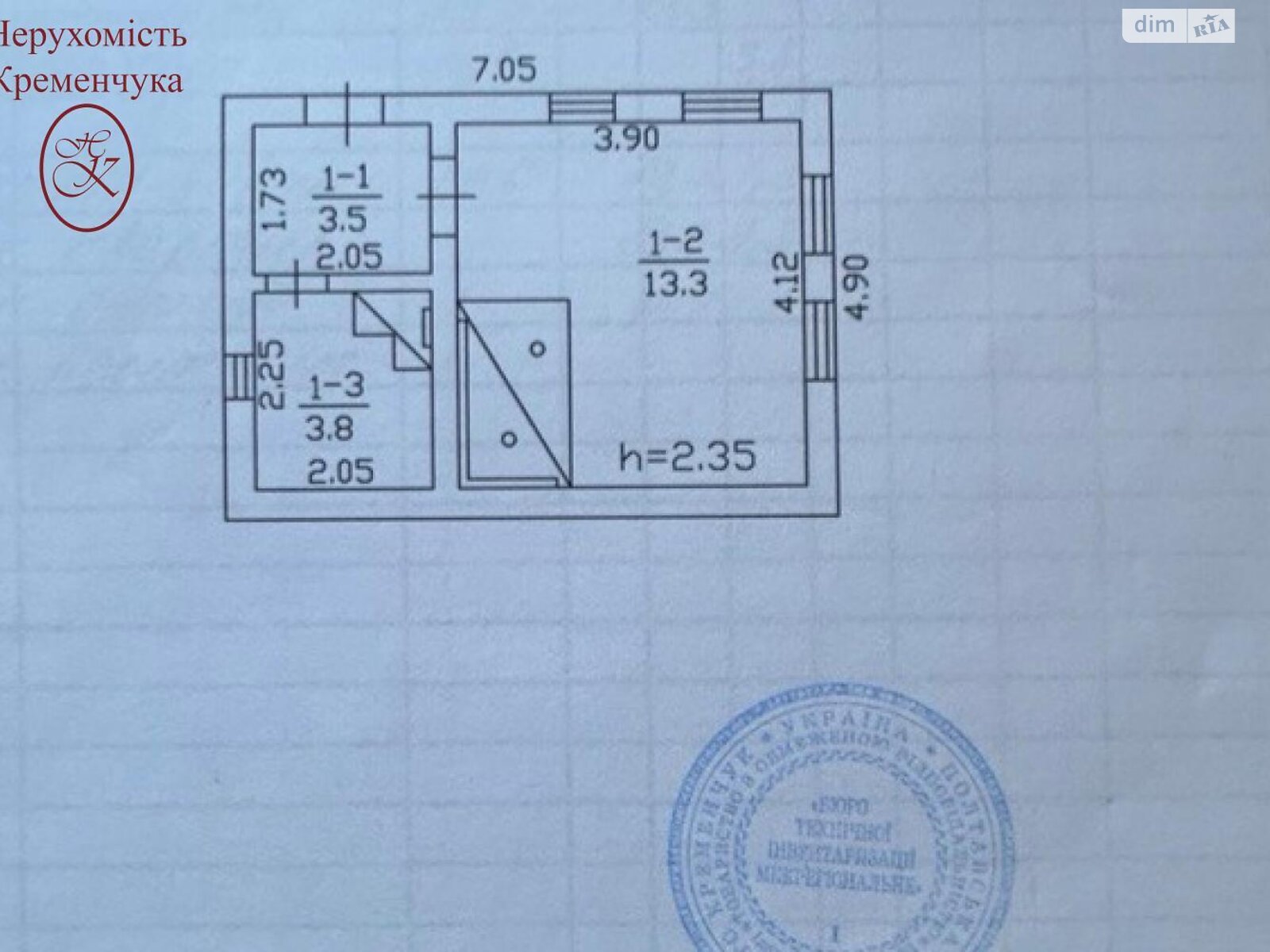 одноповерховий будинок, 24 кв. м, кирпич. Продаж у Недогарках фото 1