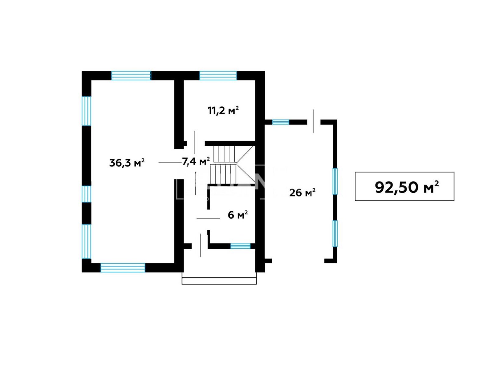 двухэтажный дом с гаражом, 160 кв. м, кирпич. Продажа в Никитинцах фото 1