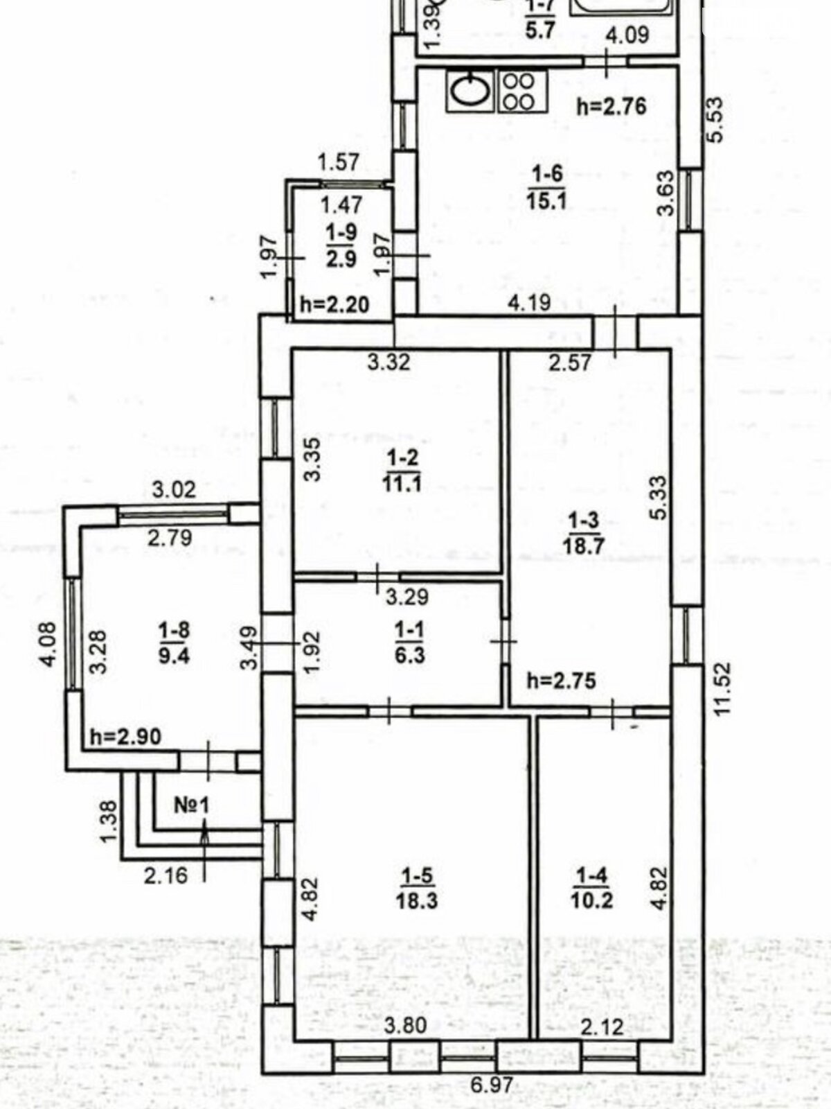 одноэтажный дом с гаражом, 93 кв. м, ракушечник (ракушняк). Продажа в Николаеве район Корабельный фото 1